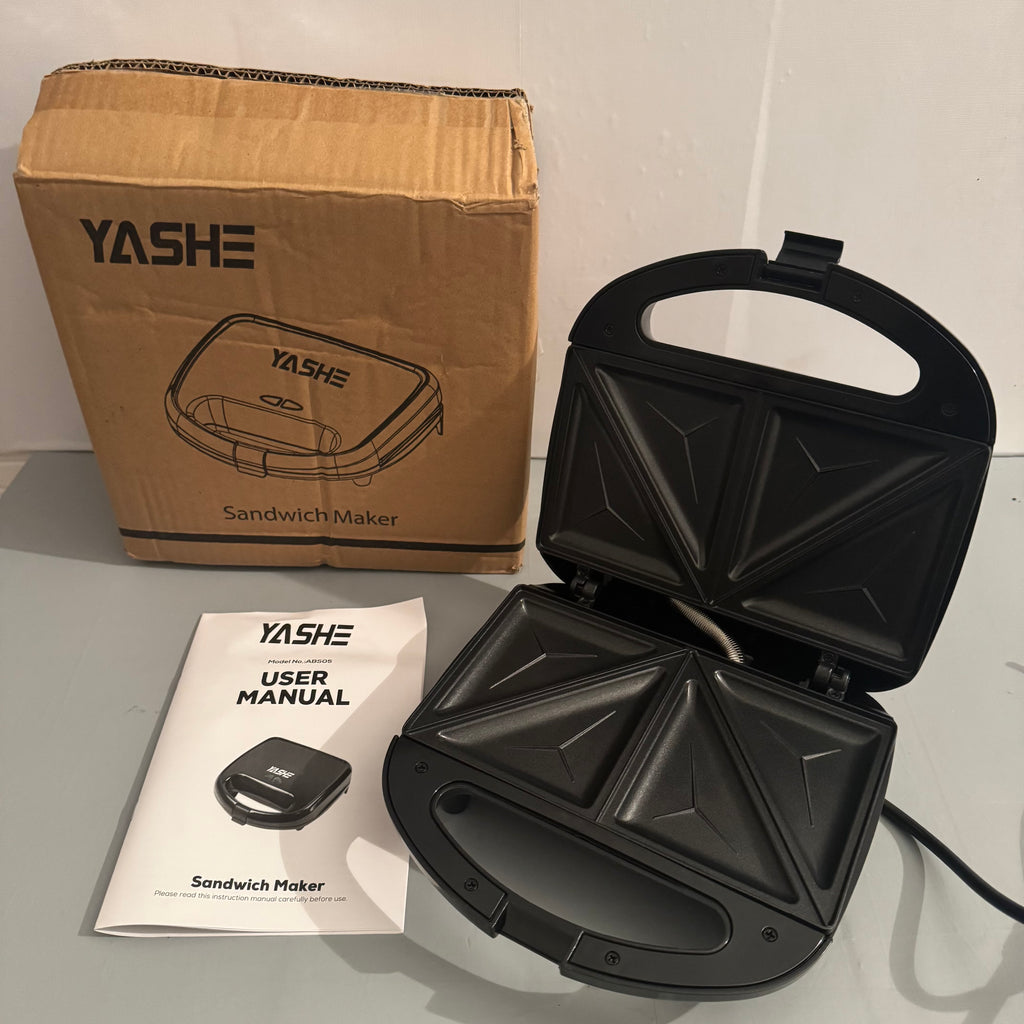 Sandwichera YASHE 750 W placas antiadherentes