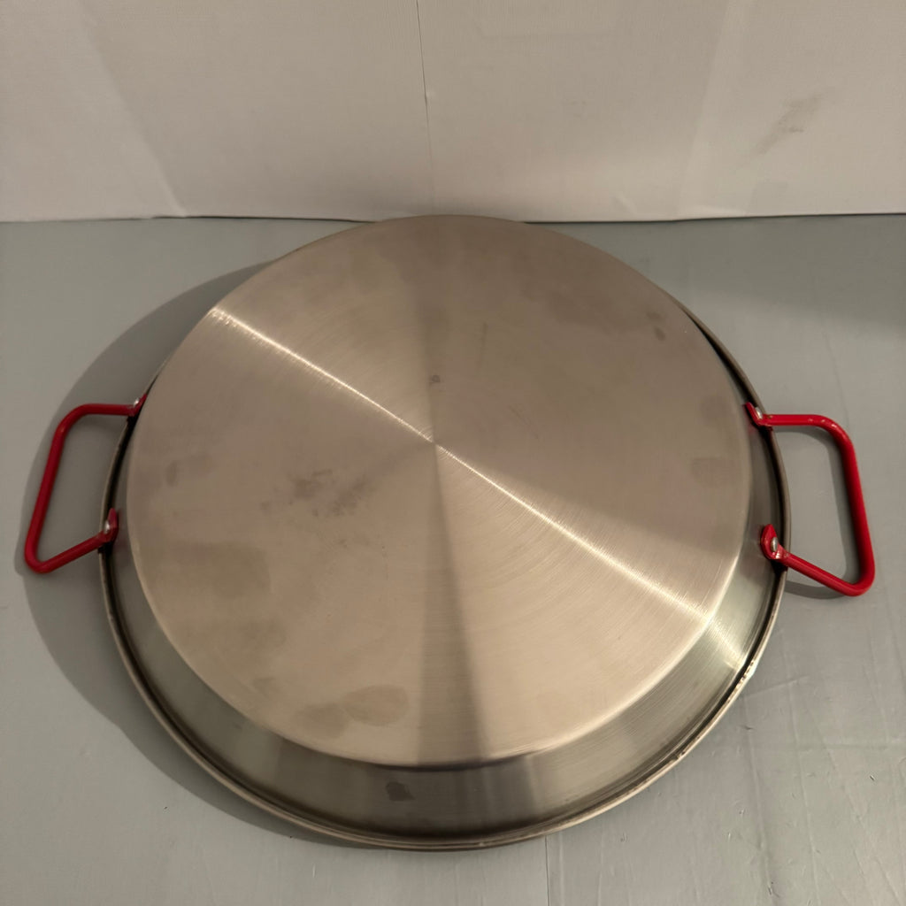 Paellera acero inoxidable Ponixa con asas rojas