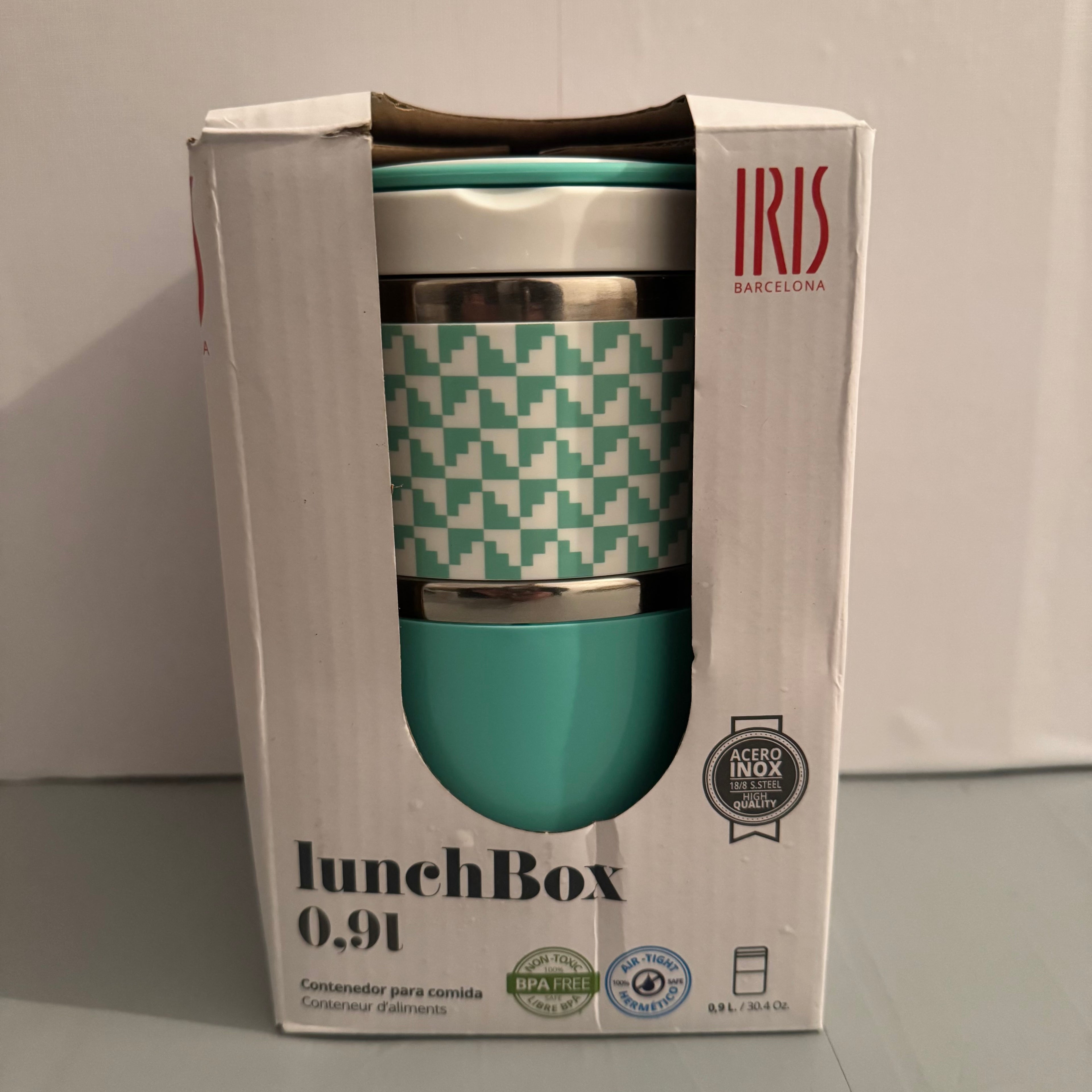 Fiambrera térmica Iris Barcelona Lunch Box doble 900 ml verde
