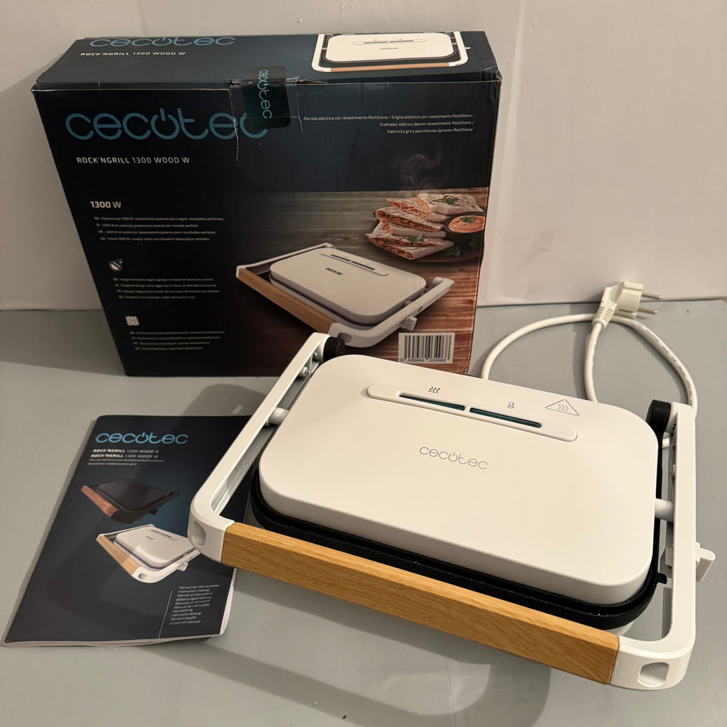 Parrilla eléctrica Cecotec Rock'NGrill 1300 Wood W