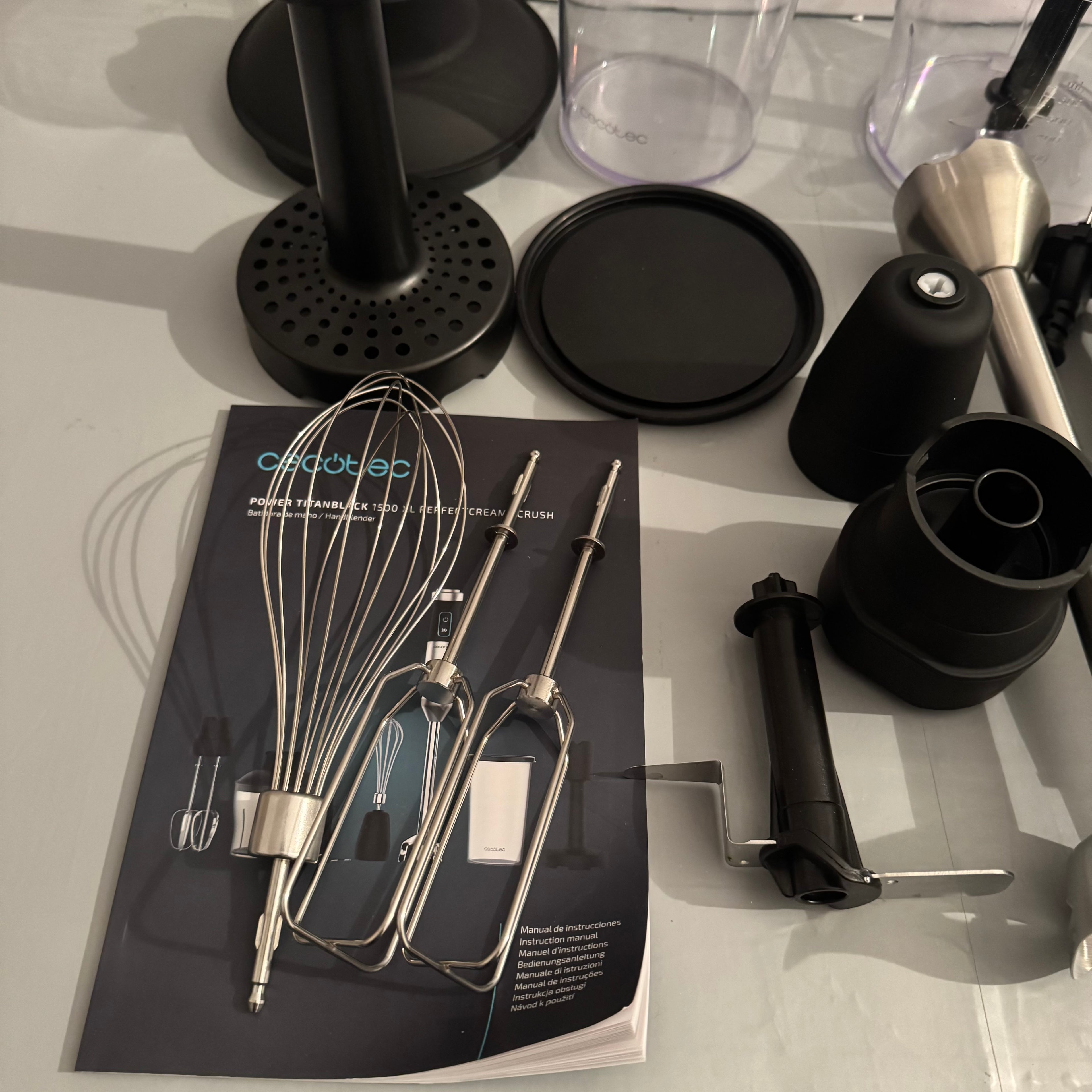 Batidora de mano Cecotec Power TitanBlack 1500 XL PerfectCream&Crush