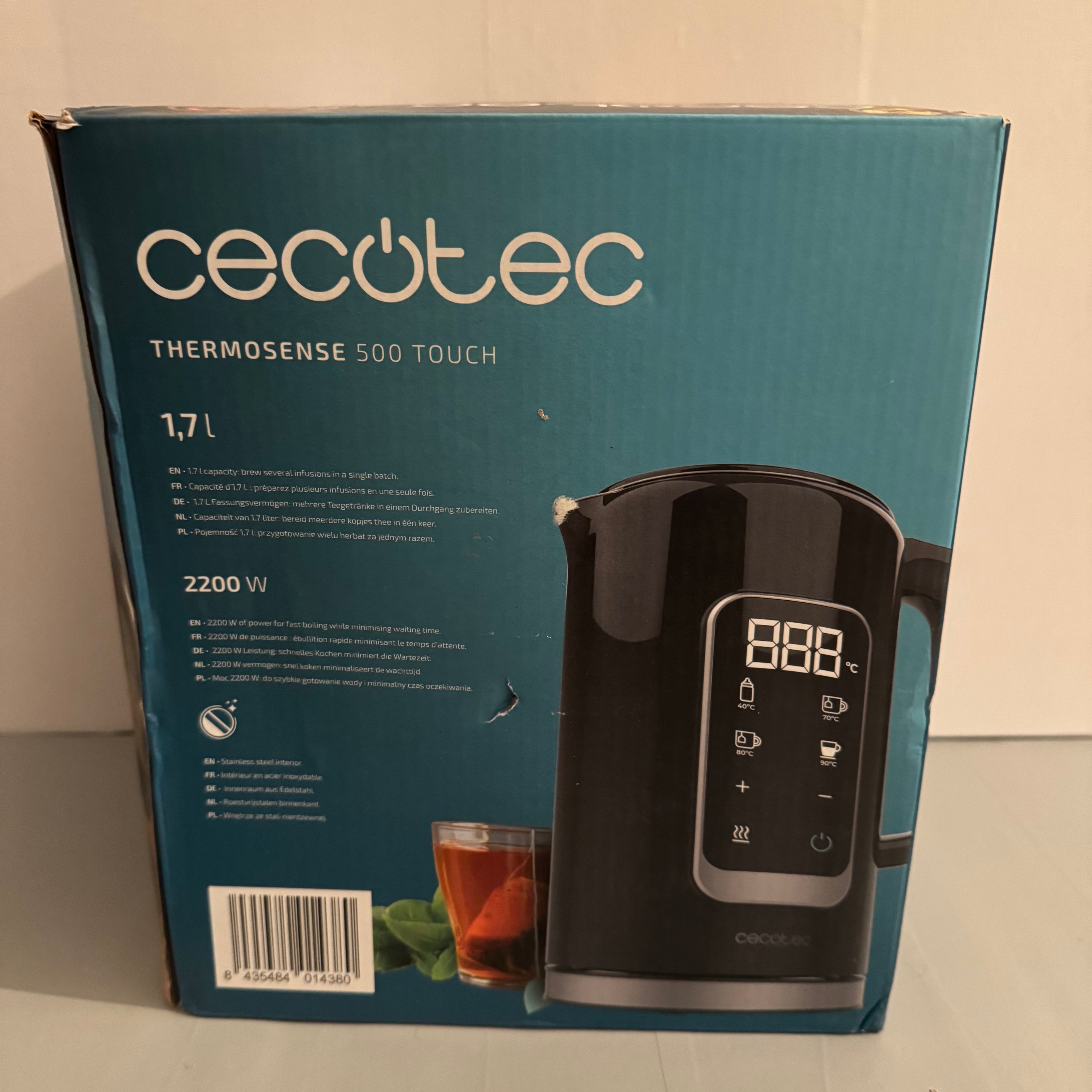 Hervidor Cecotec Thermosense 500 Touch 1,7 L 2200 W