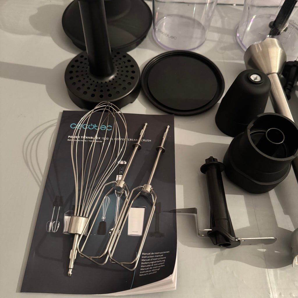 Batidora de mano Cecotec Power TitanBlack 1500 XL PerfectCream&Crush