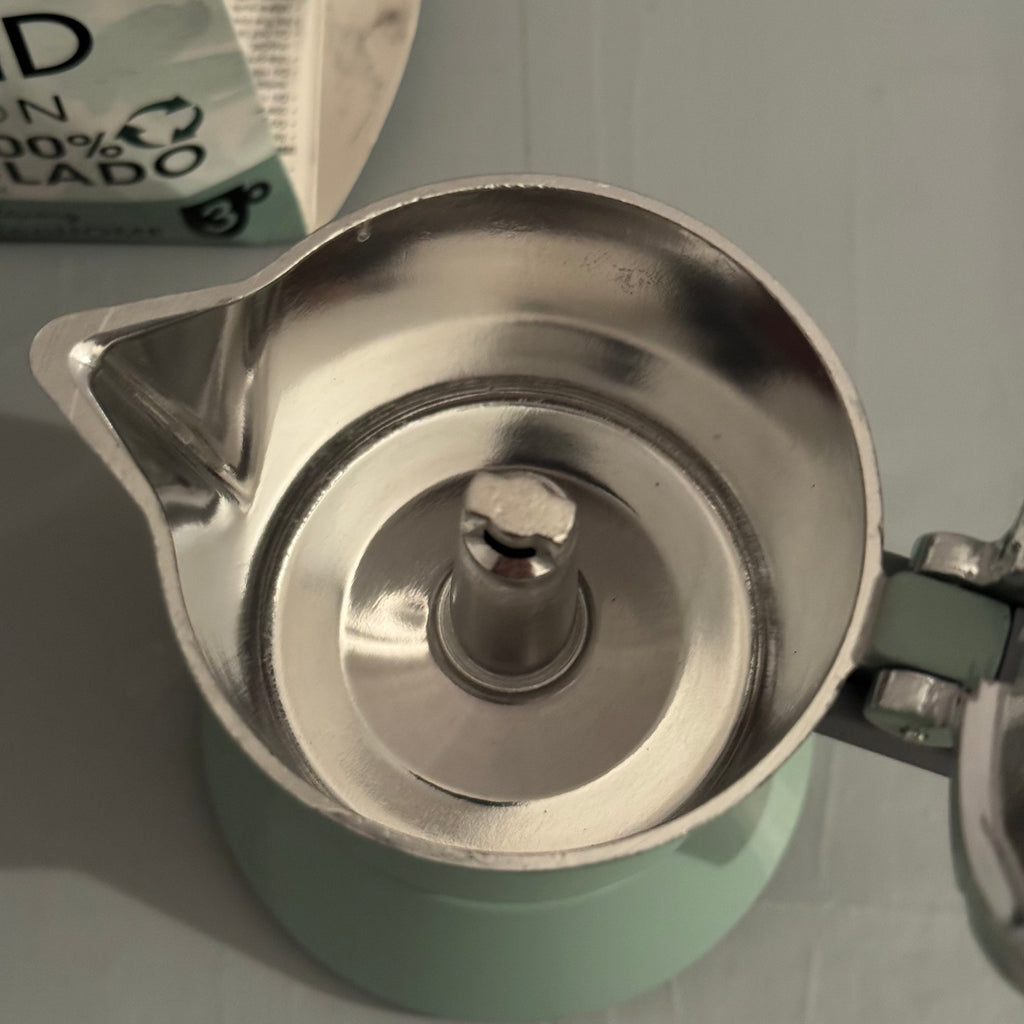 Cafetera italiana Quid Ozon aluminio 3 tazas verde
