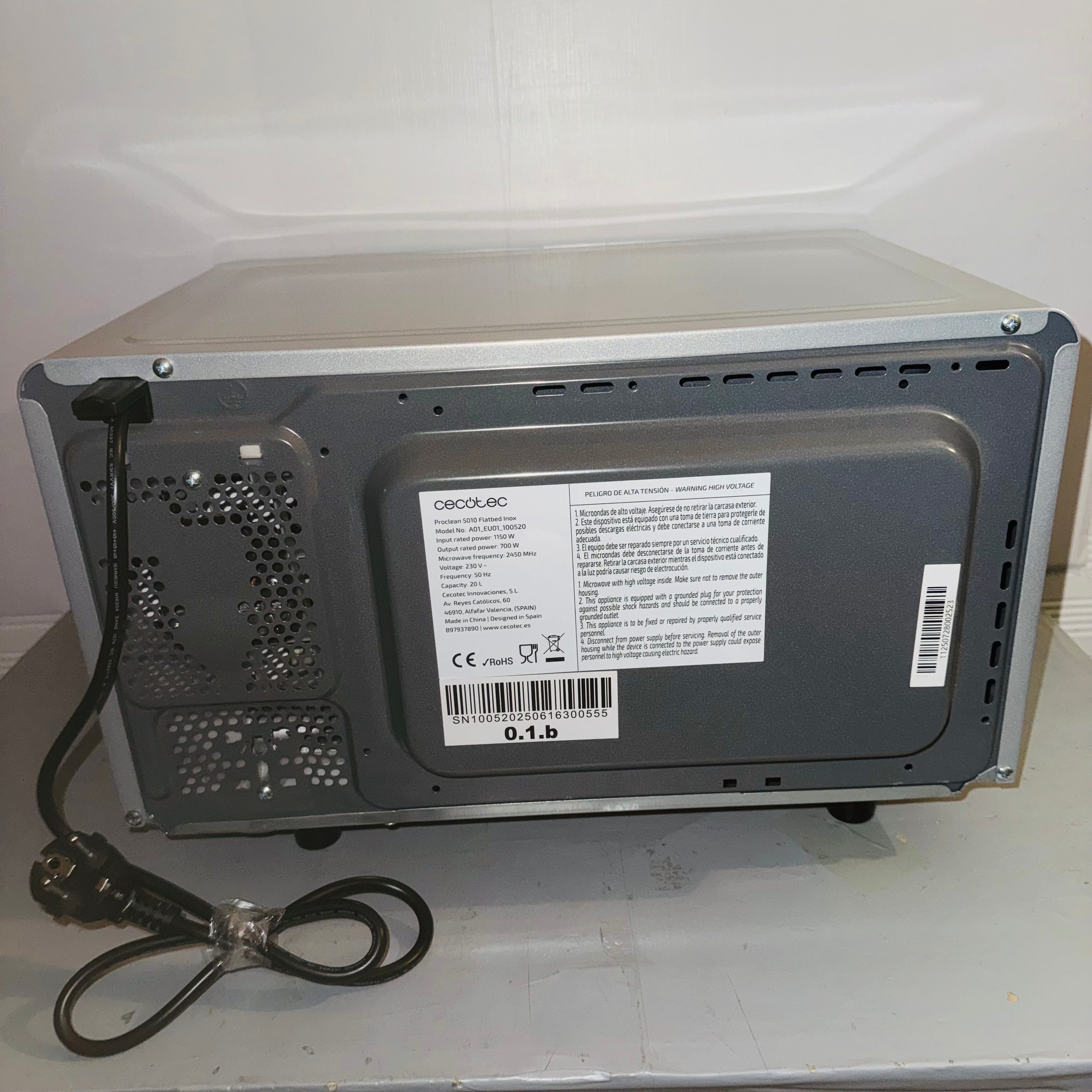 Microondas Cecotec Proclean 5010 Flatbed