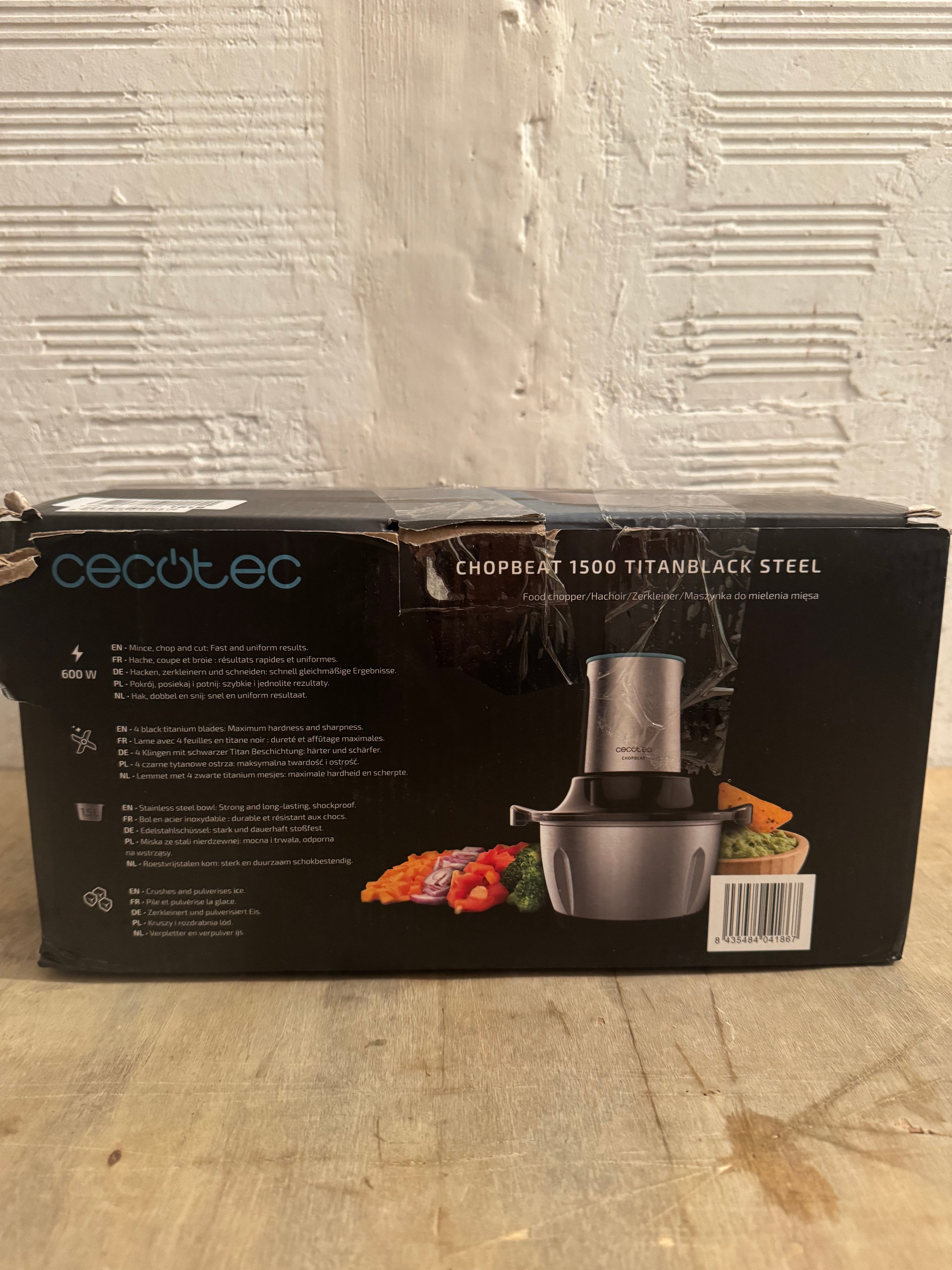 Picadora Cecotec ChopBeat 1500 TitanBlack