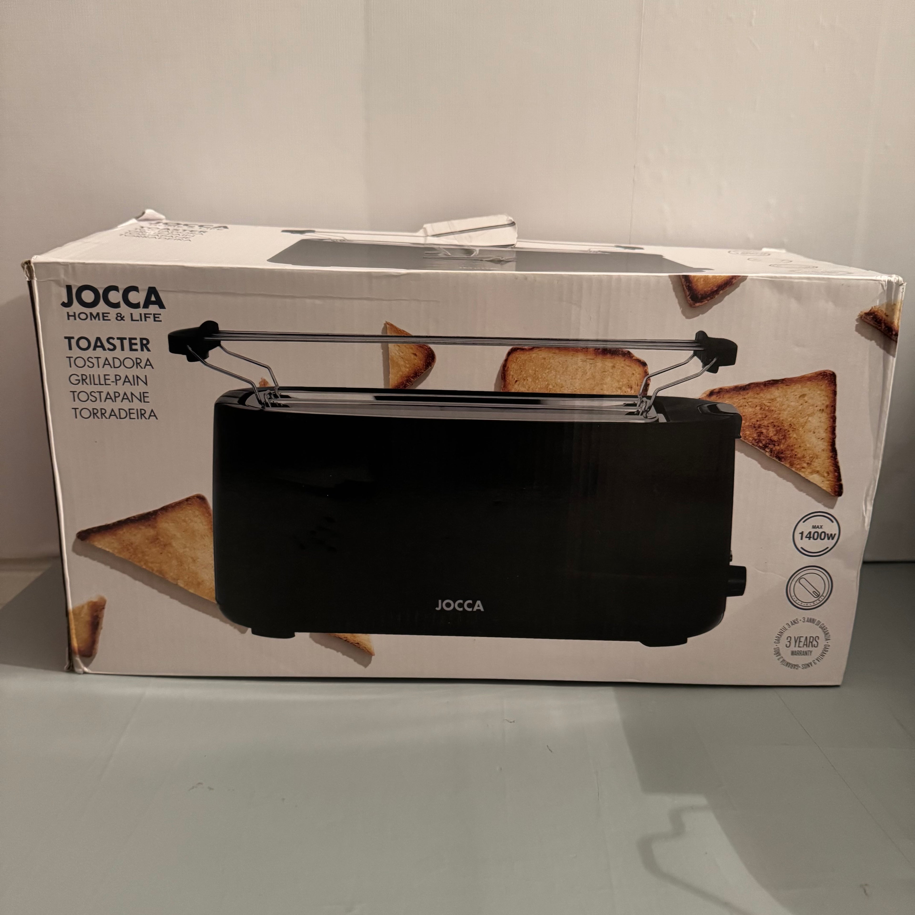 Tostadora Jocca Nature 4 rebanadas negro