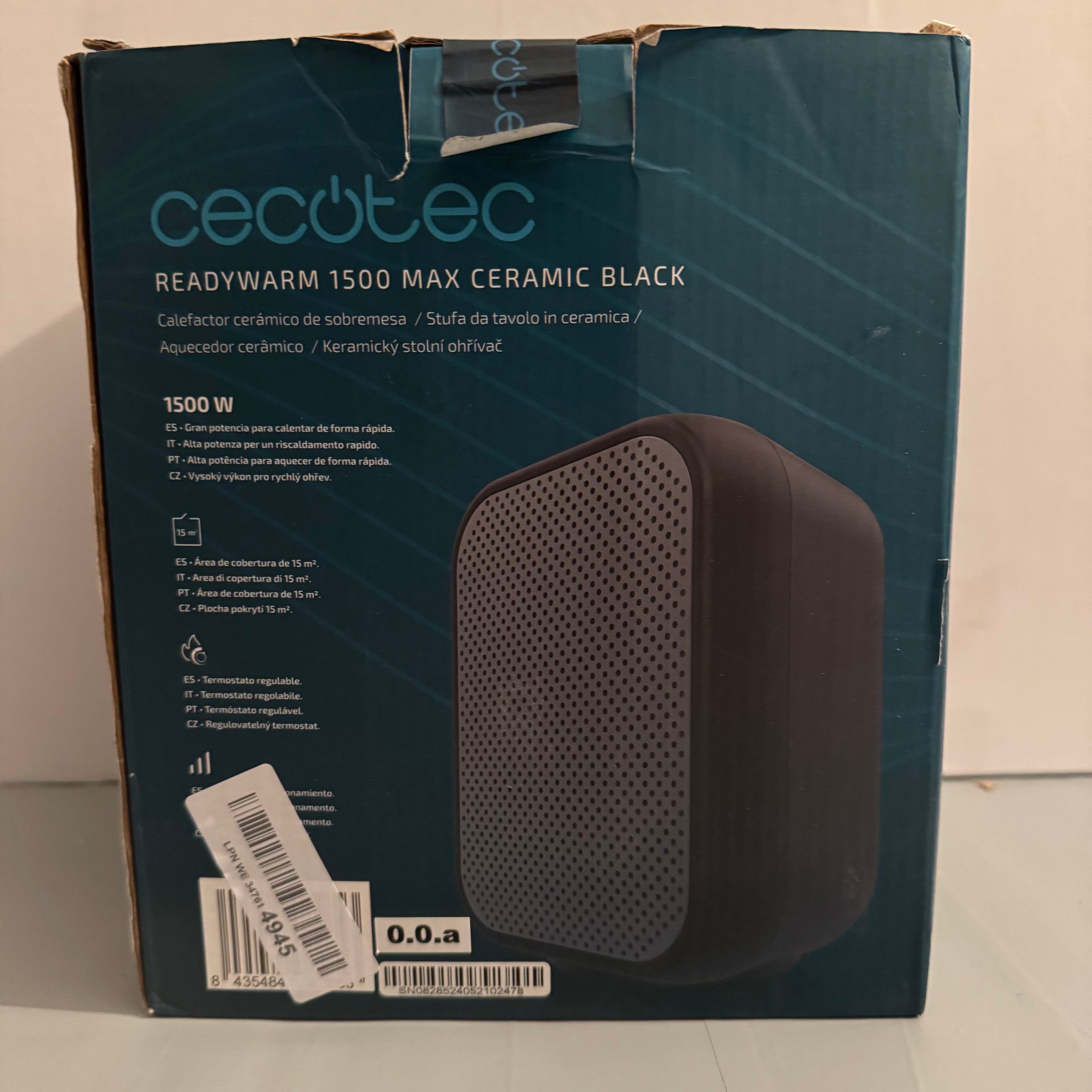 Calefactor cerámico Cecotec ReadyWarm 1500 Max