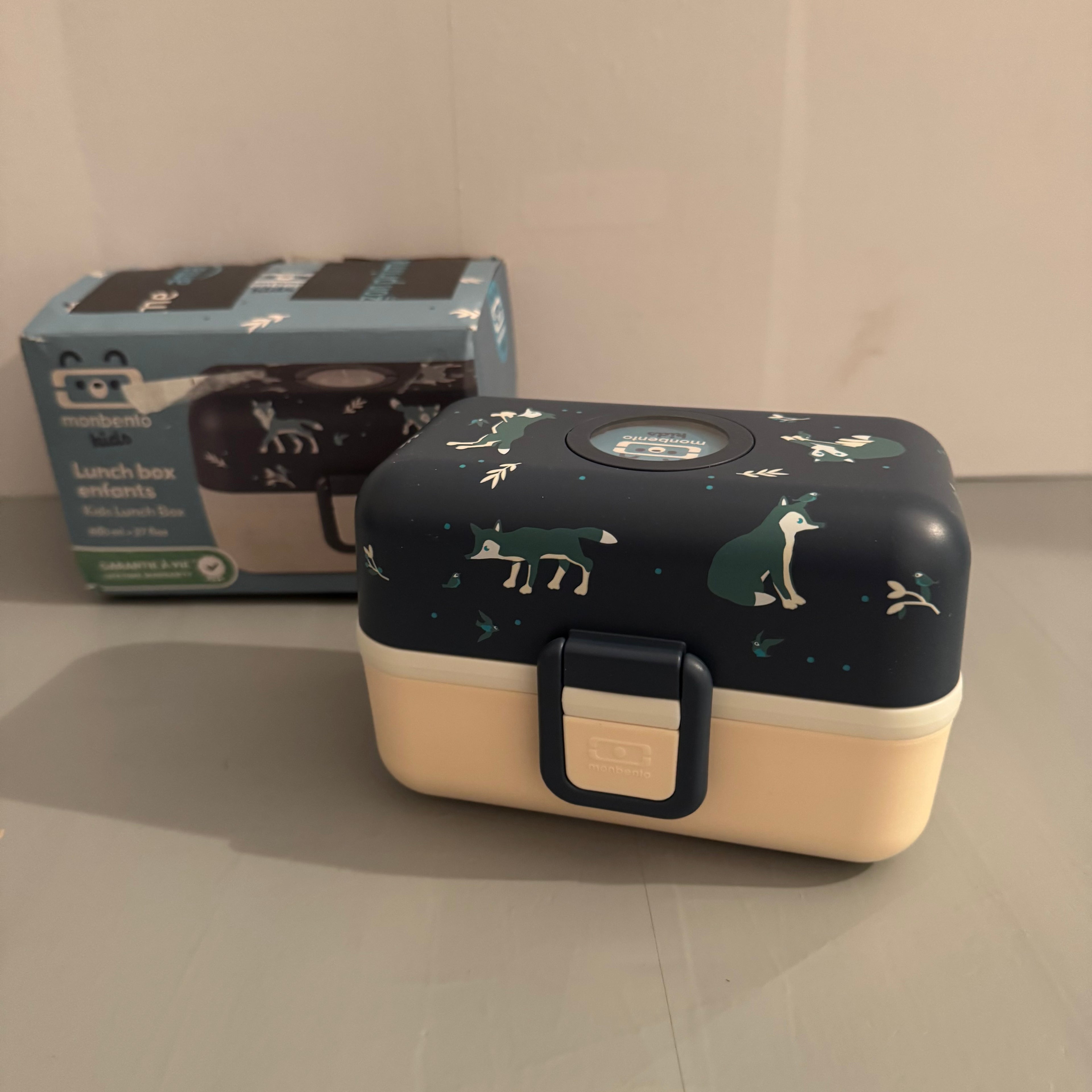Fiambrera infantil Monbento 3 compartimentos lobo