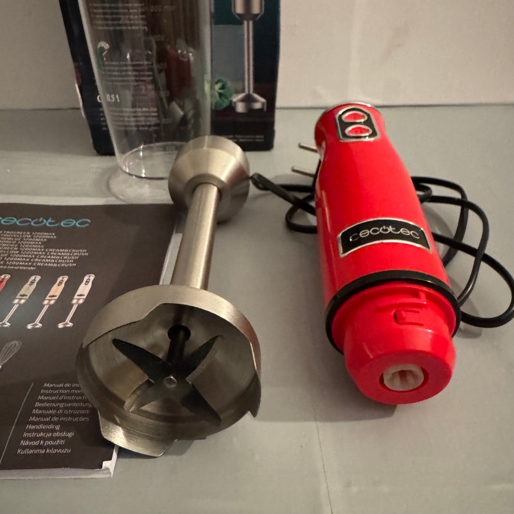 Batidora mano Cecotec Power RetroRed 1200MAX