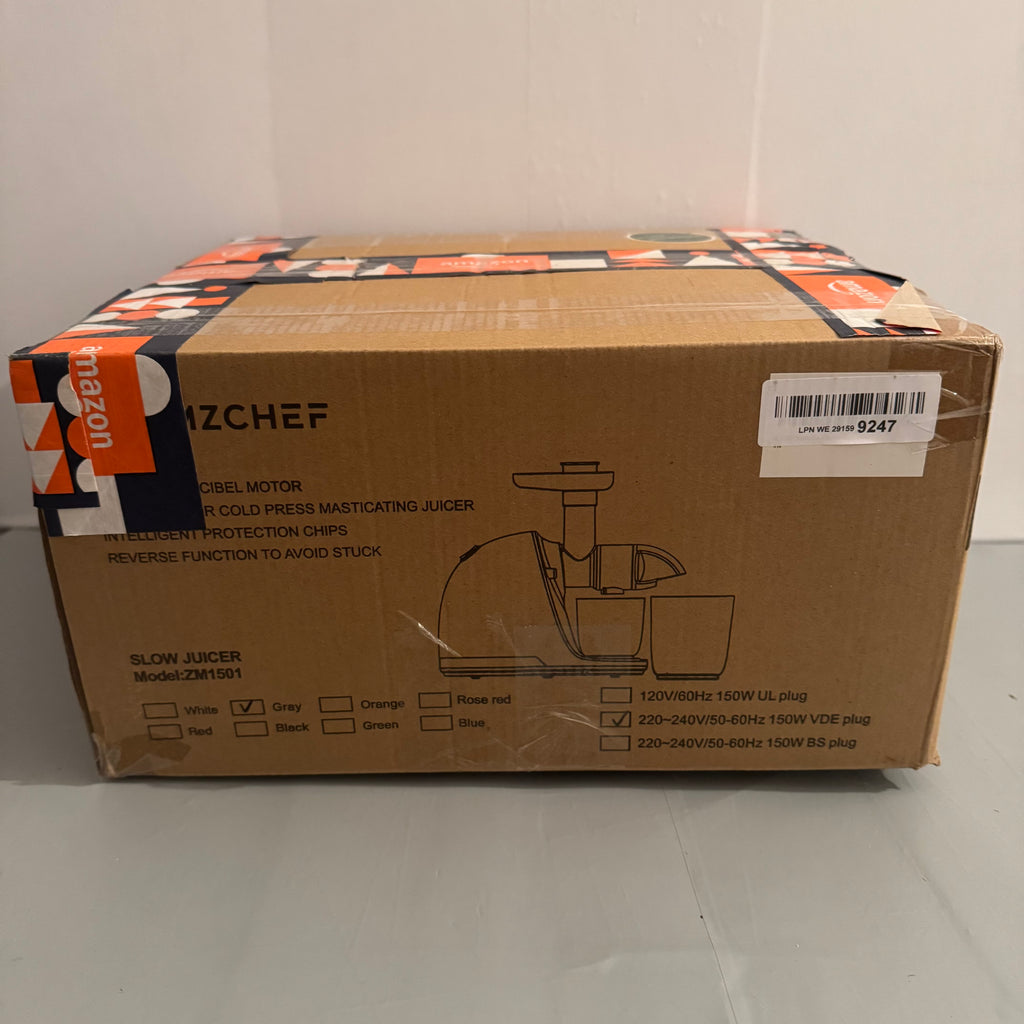 Licuadora prensado en frío AMZCHEF plata