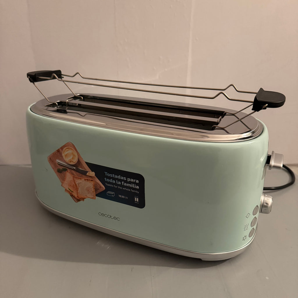 Tostadora Cecotec Toast&Taste 1600 Retro Double Blue 4 rebanadas