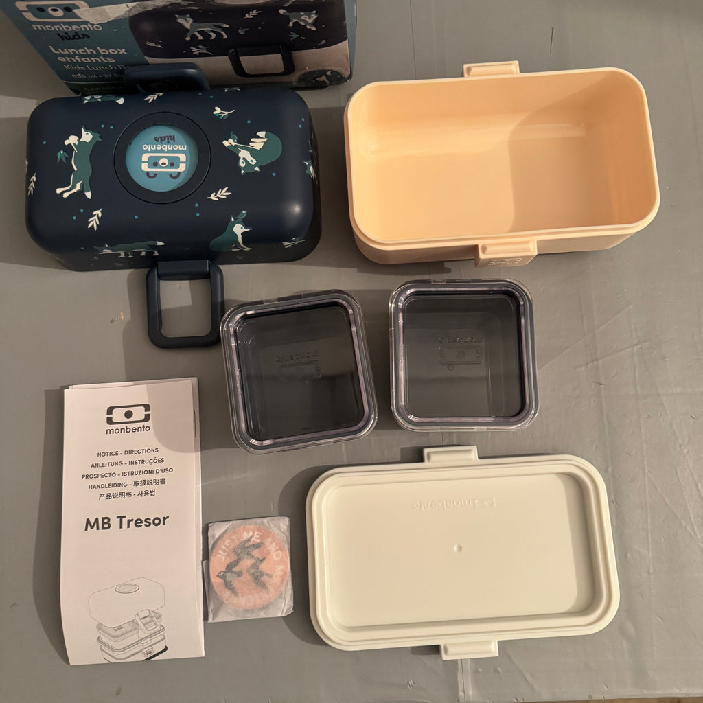 Fiambrera infantil Monbento 3 compartimentos lobo