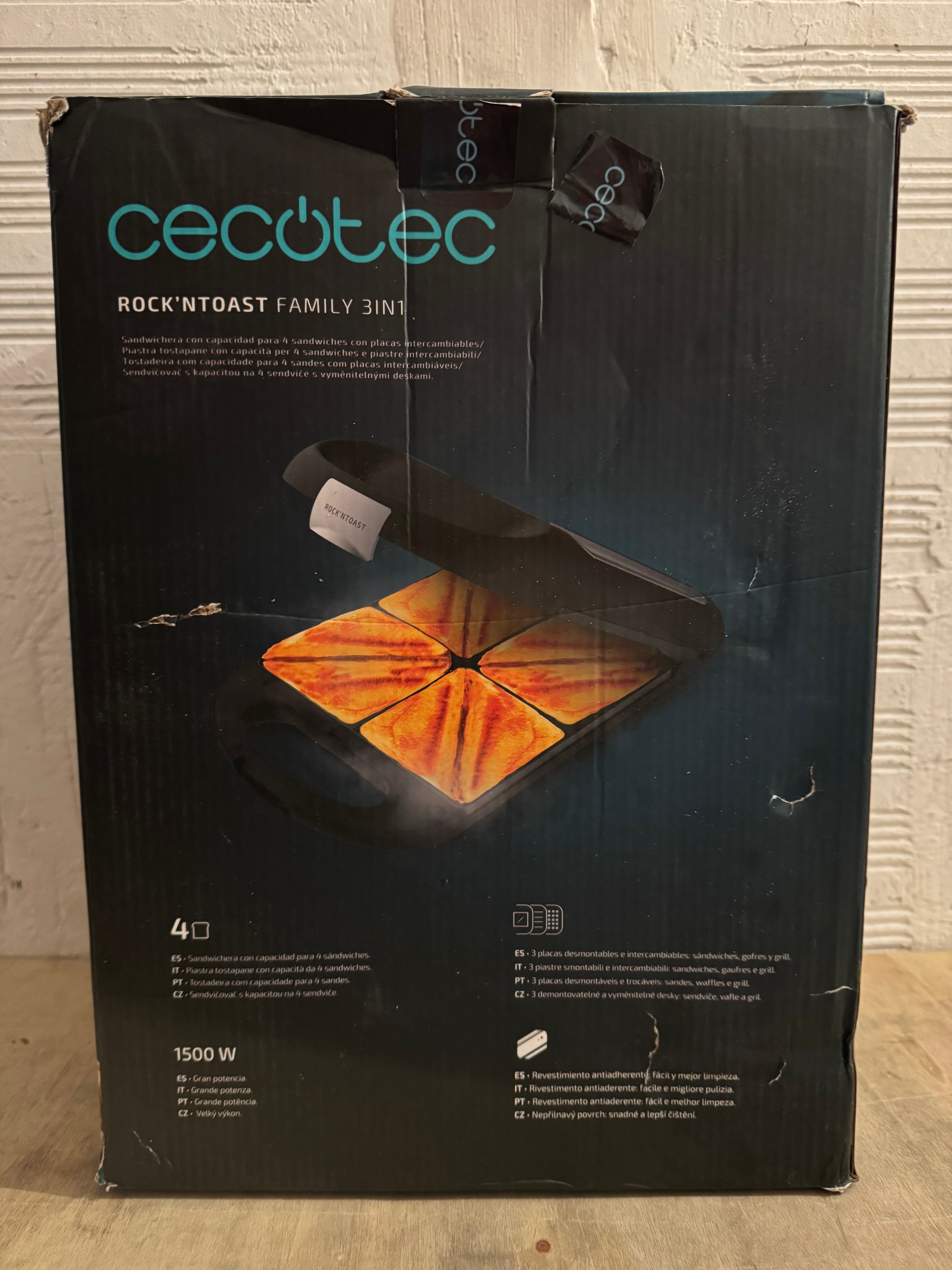 Sandwichera Cecotec Rock’nToast Family 1500 W