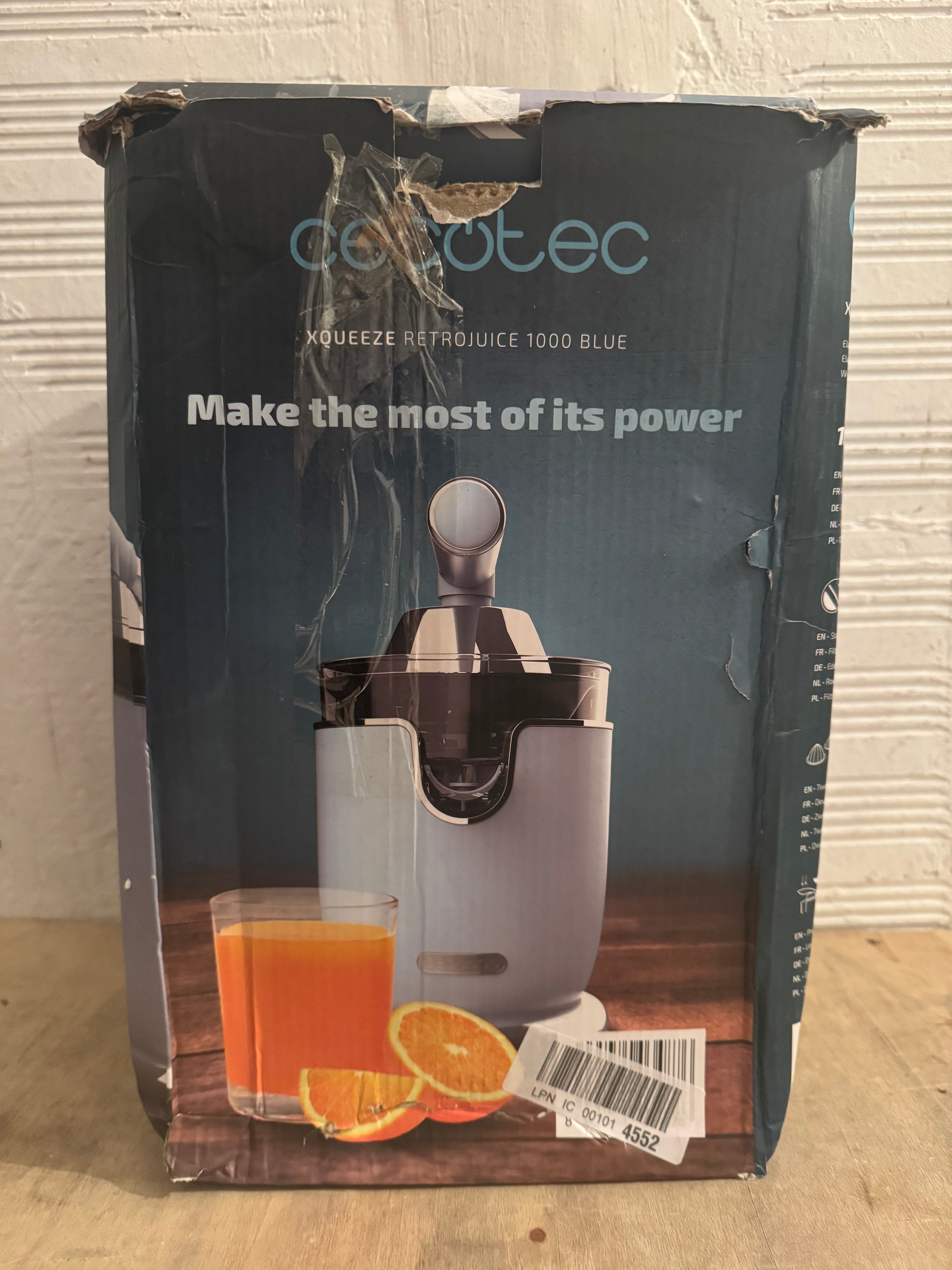 Exprimidor brazo Cecotec Xqueeze RetroJuice 1000 Blue