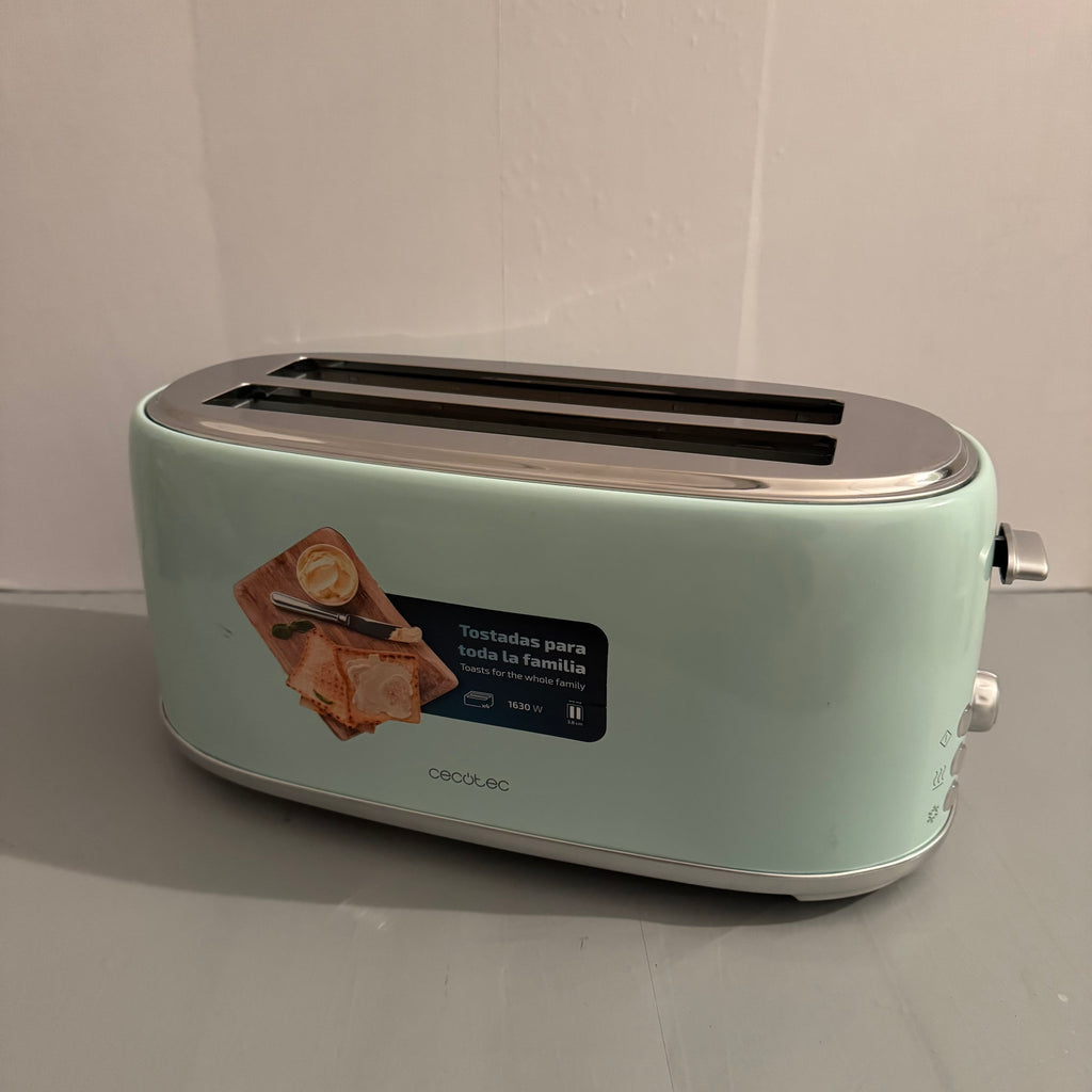 Tostadora Cecotec Toast&Taste 1600 Retro Double Blue 4 rebanadas