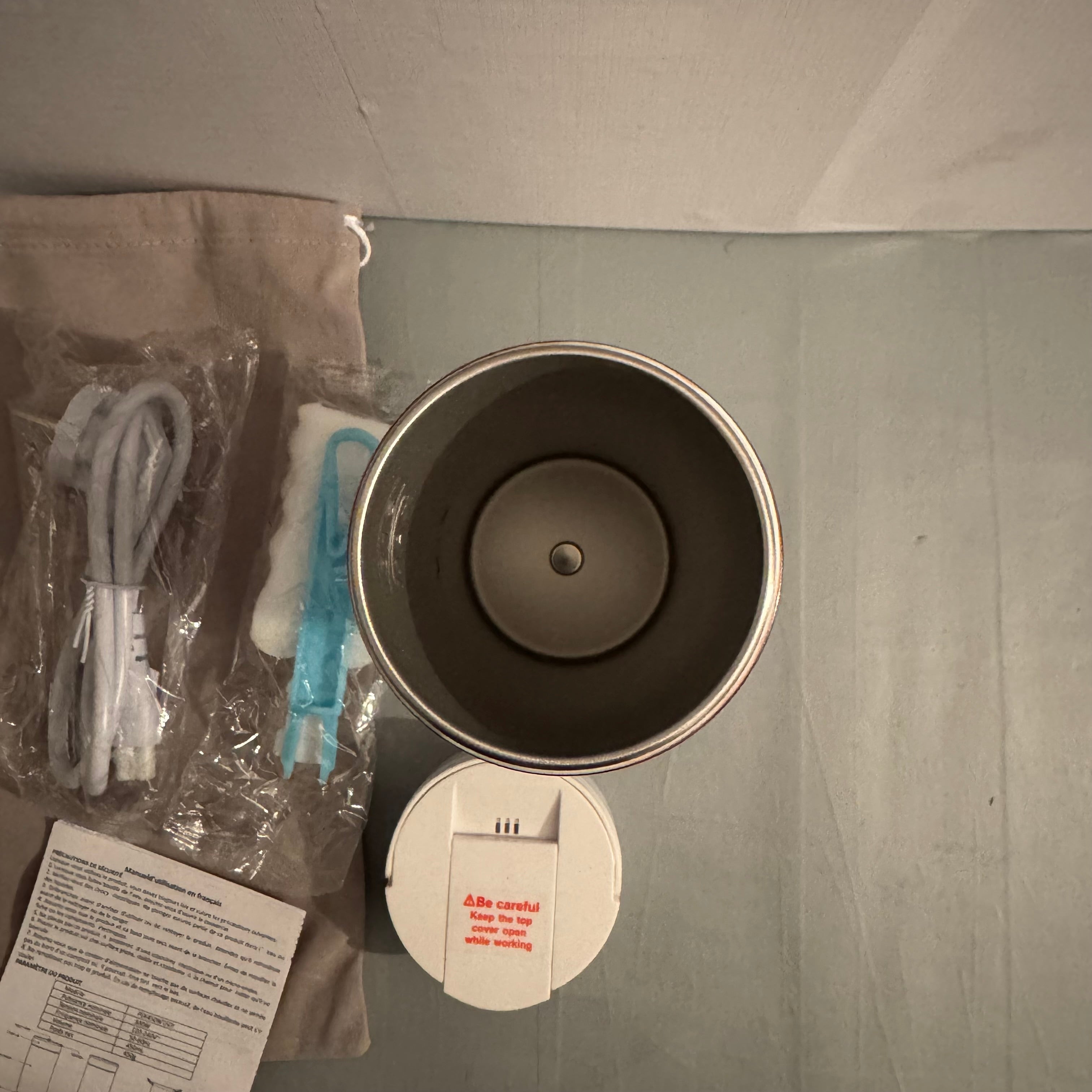 Hervidor agua eléctrico portátil 450 ml acero 316