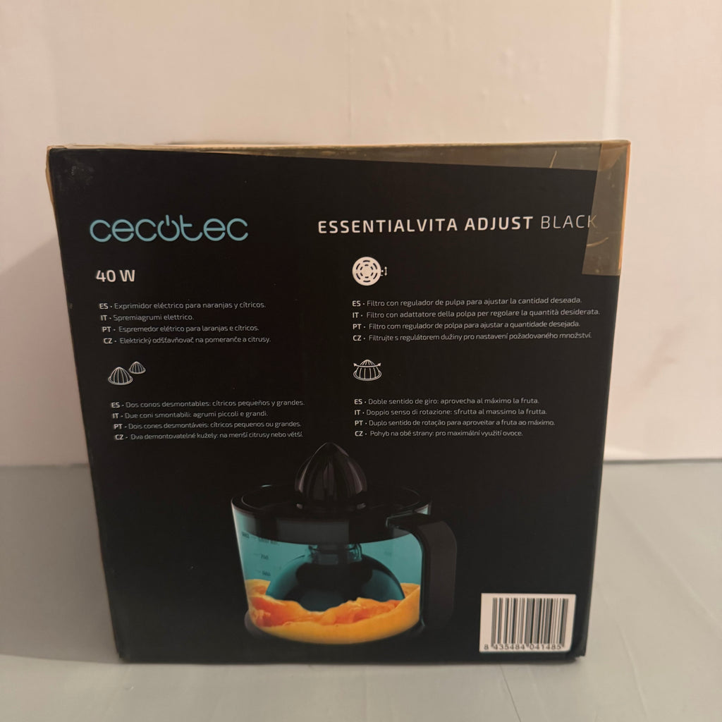 Exprimidor eléctrico Cecotec EssentialVita Adjust Black 40 W