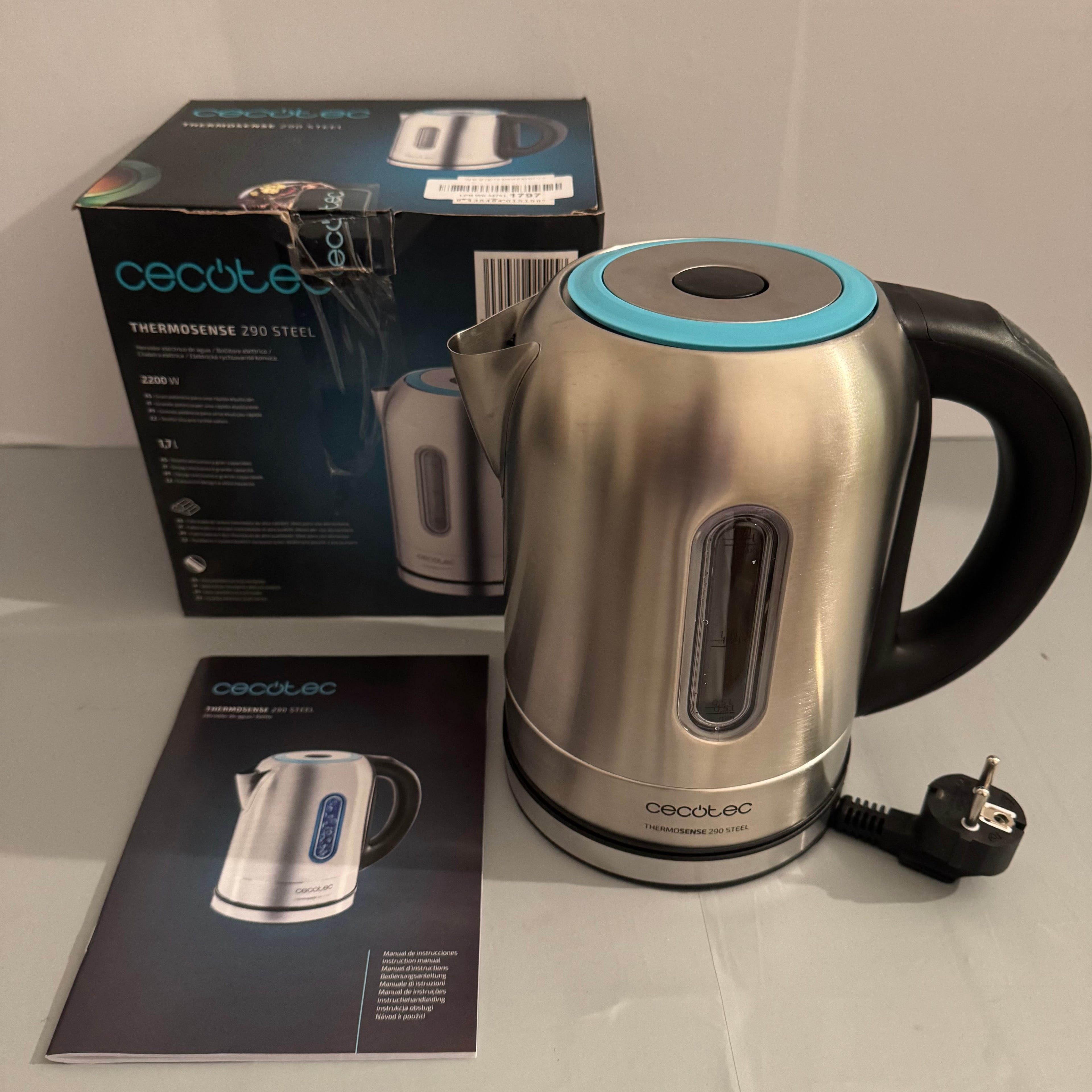 Hervidor Cecotec ThermoSense 290 Steel 1,7 L 2200 W