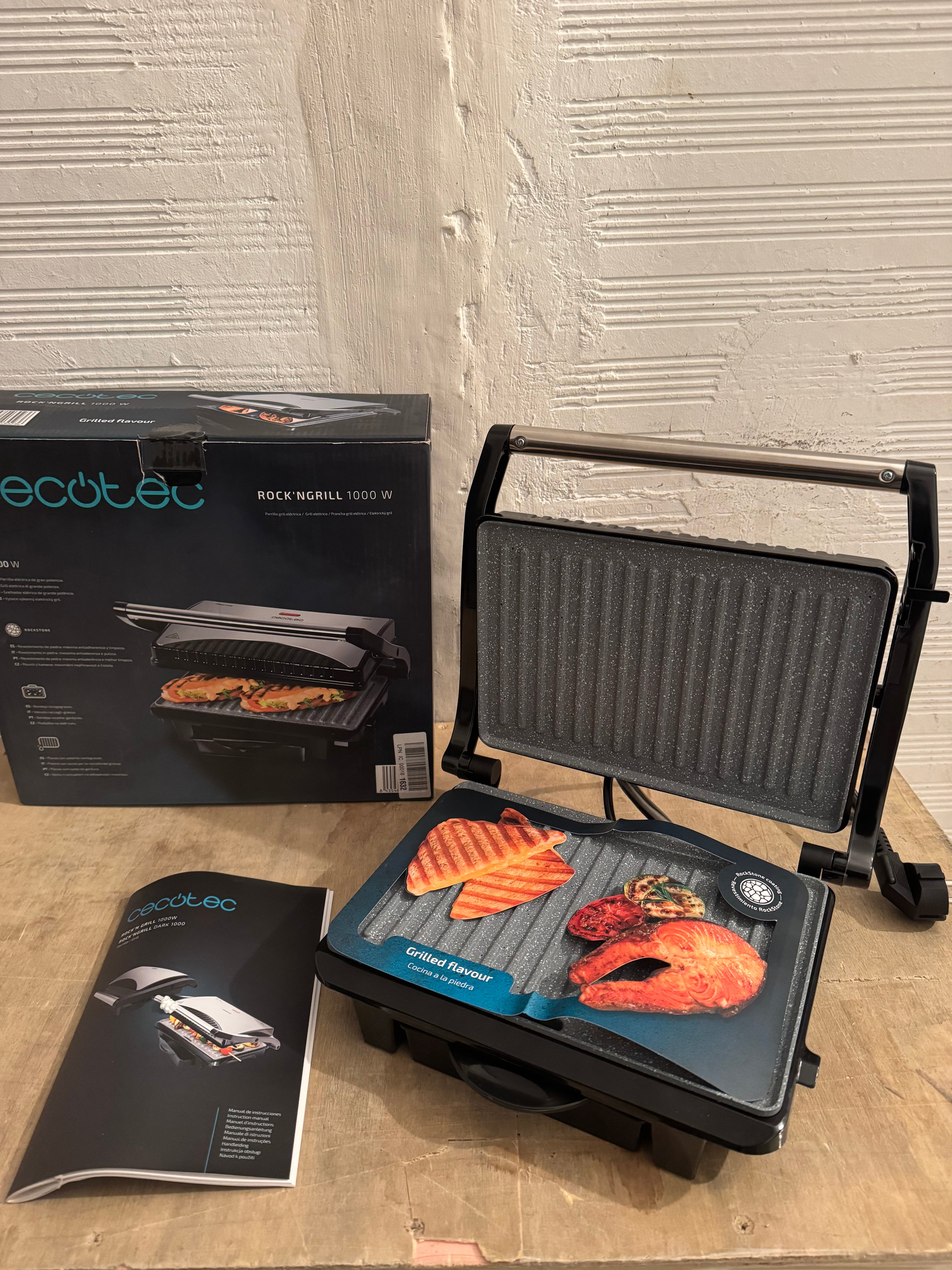 Grill parrilla eléctrica Cecotec Rock'nGrill 1000