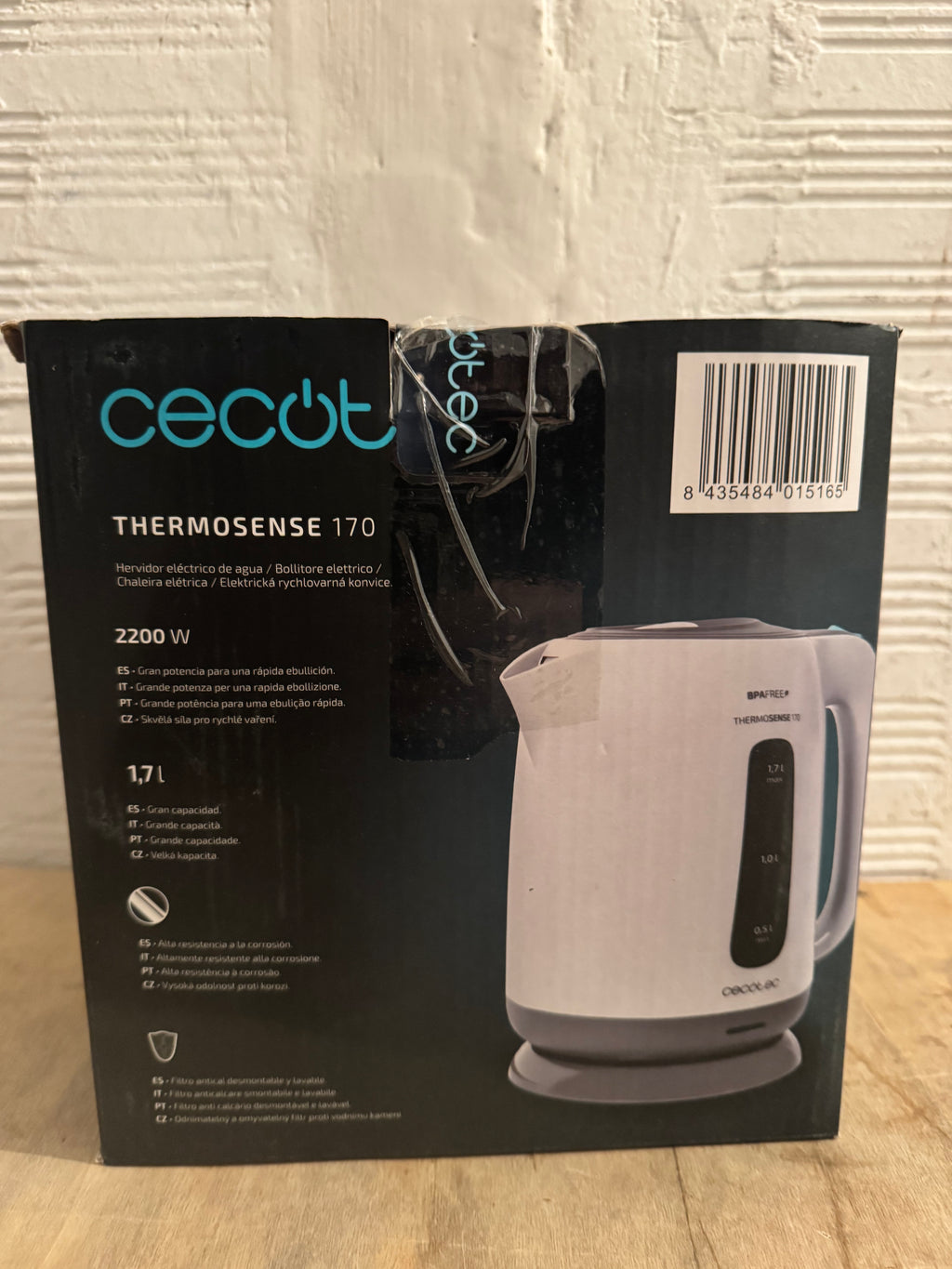 Hervidor agua Cecotec ThermoSense 170