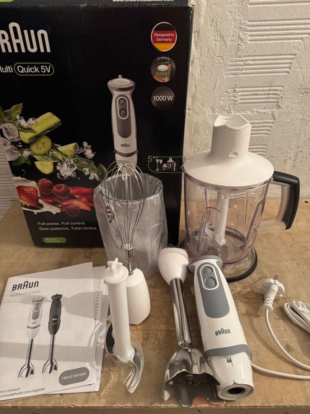 Batidora de mano Braun Minipimer 5245 1000W