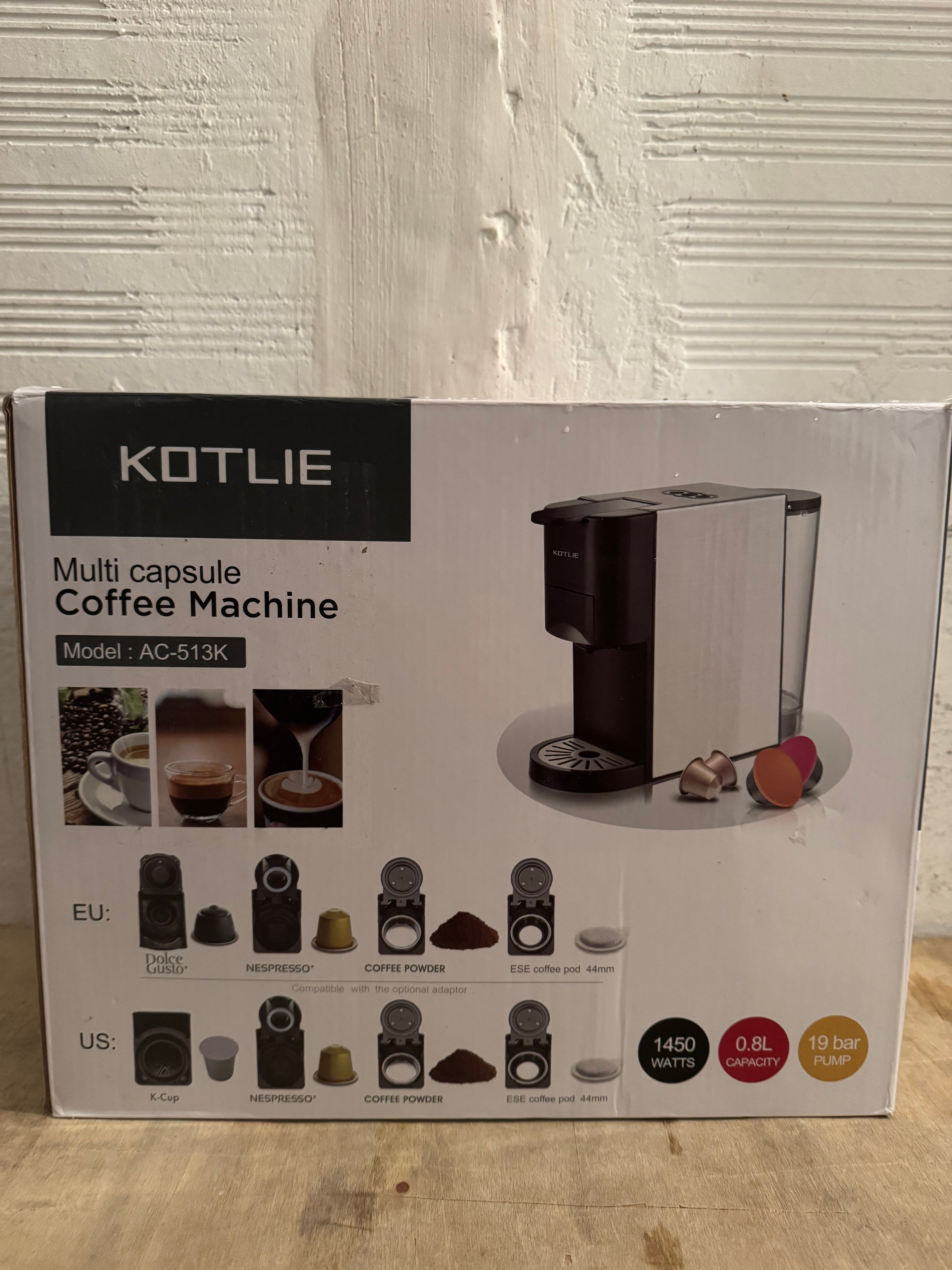 Cafetera de cápsulas Expreso 4 en 1 AC-513K