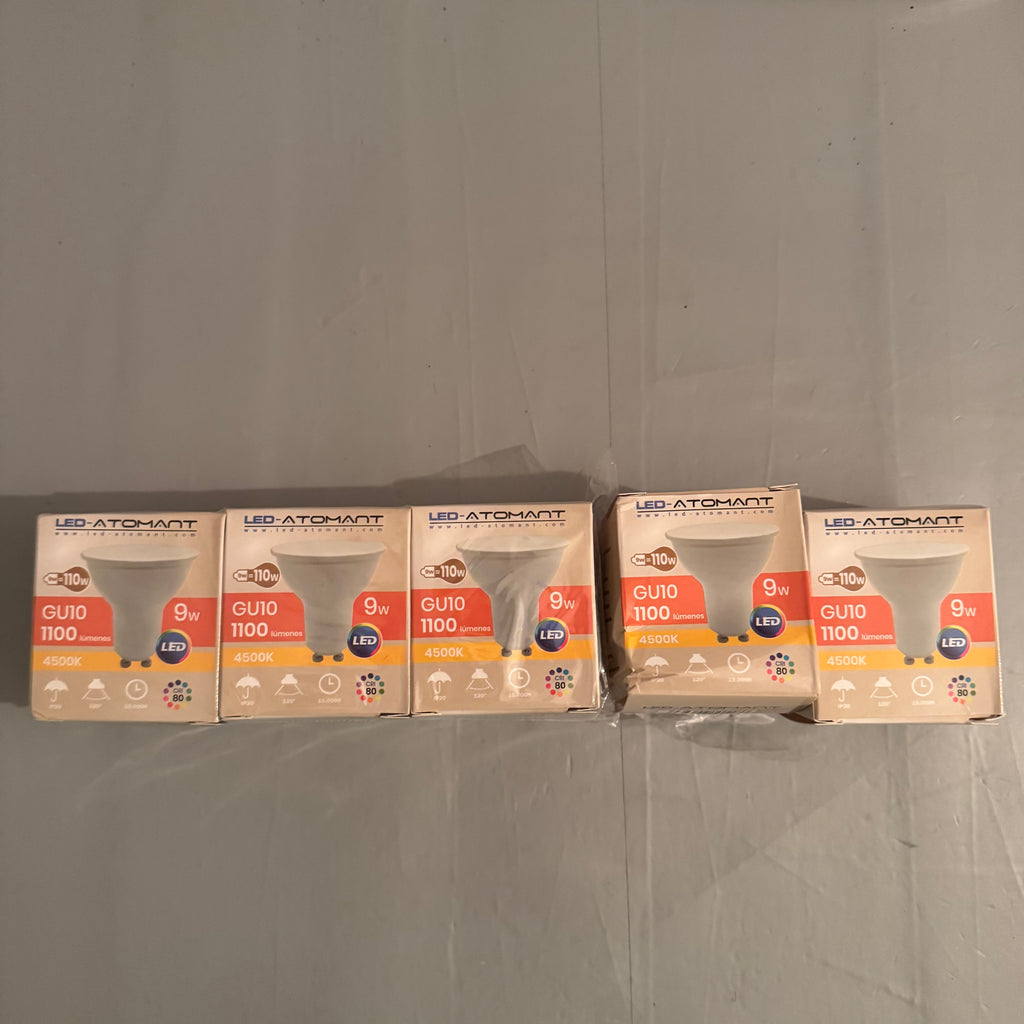 Pack 5 bombillas LED ATOMANT GU10 9W 4500K 1100 lm