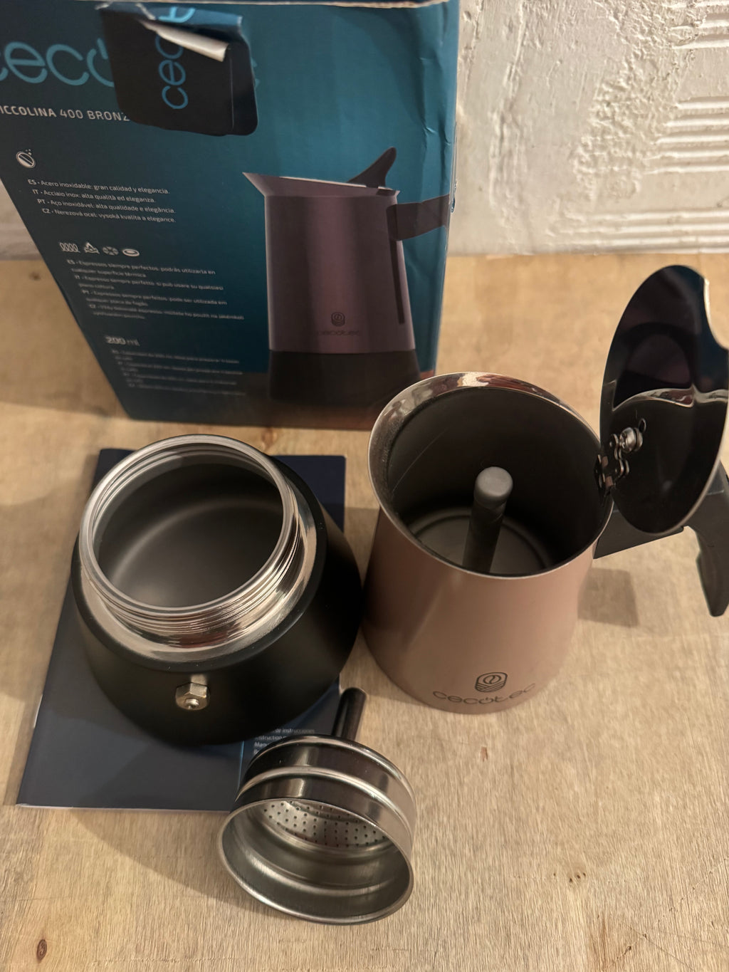 Cafetera italiana Cecotec Piccolina 400 Bronze