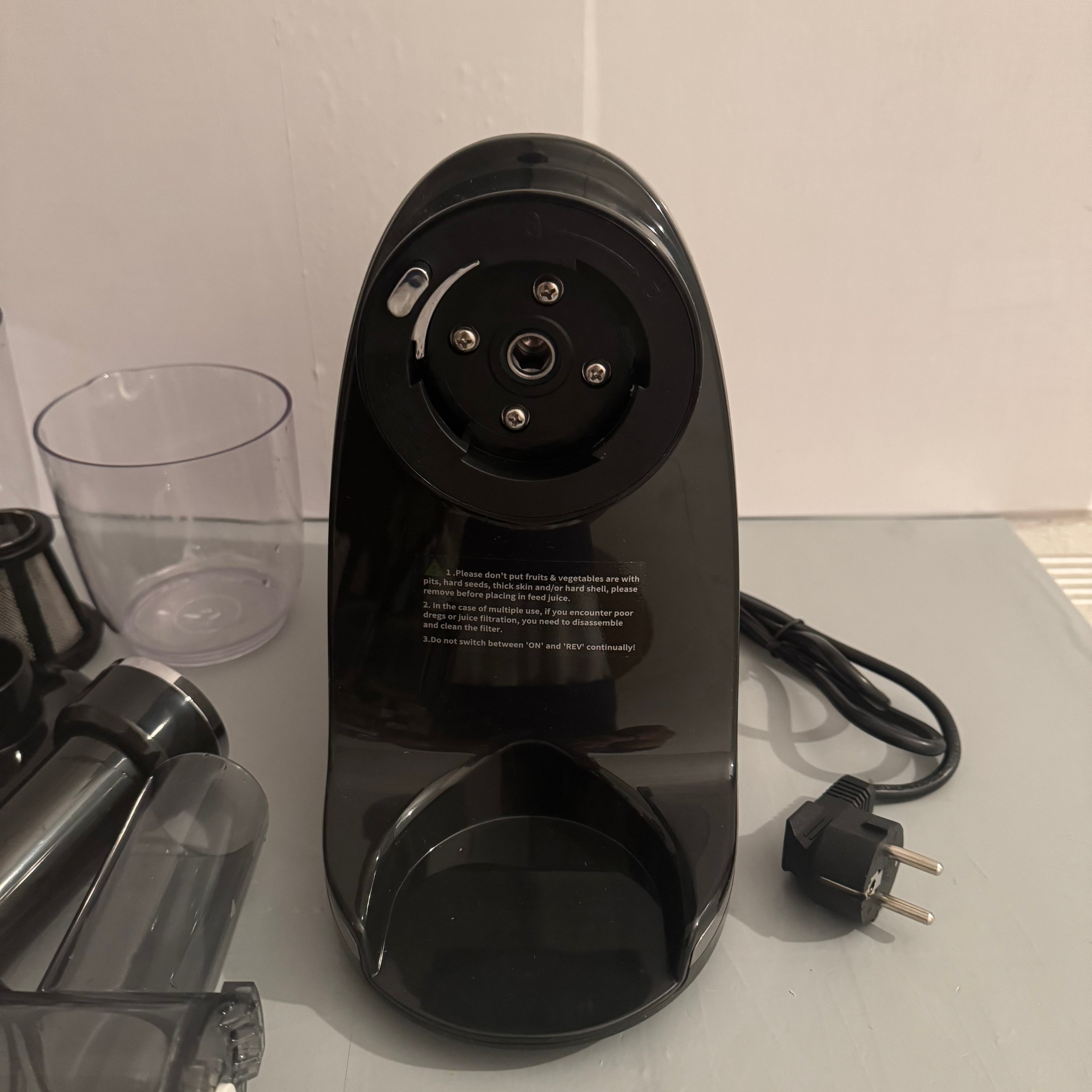 Licuadora prensado en frío AMZCHEF plata