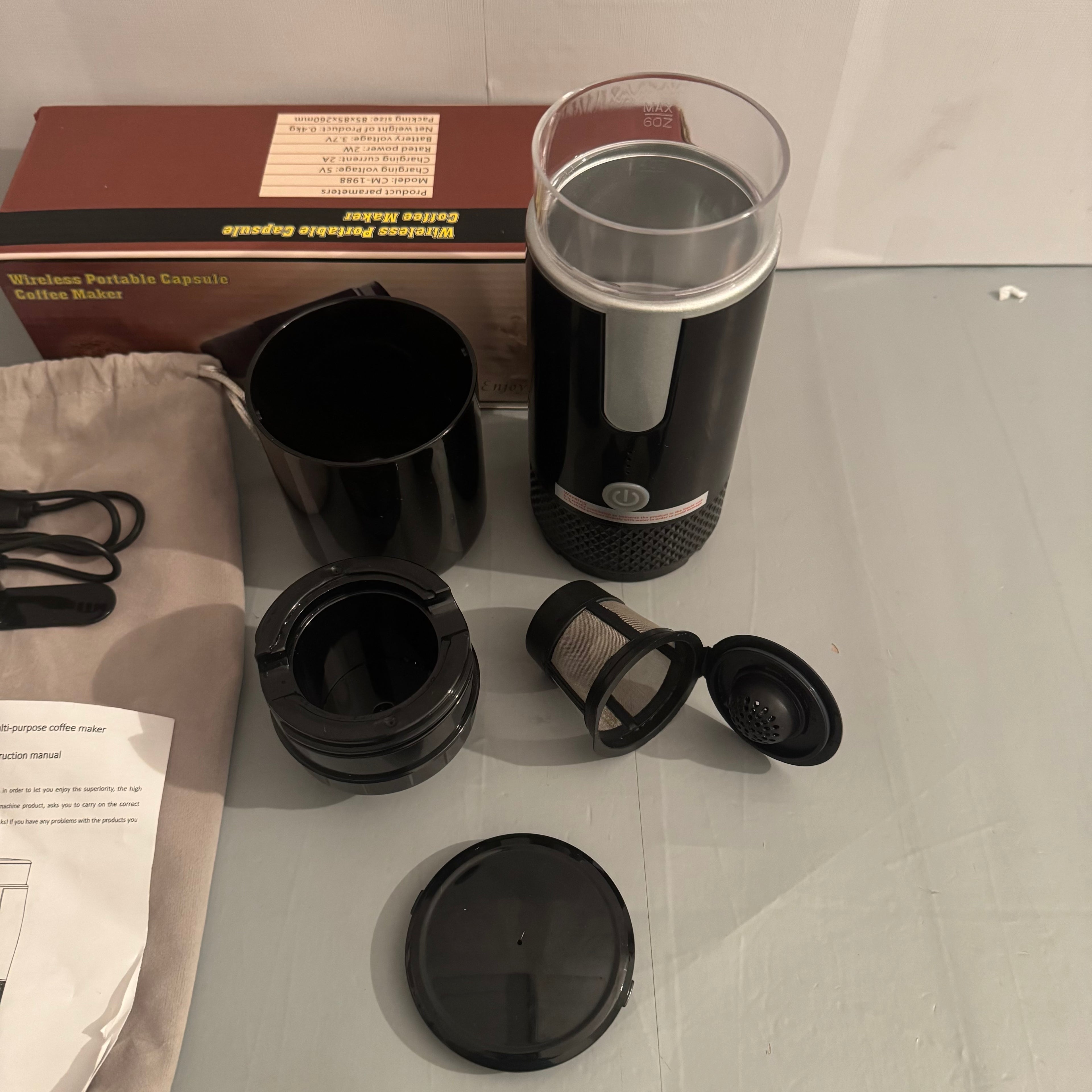 Cafetera portátil eléctrica 170 ml recargable USB