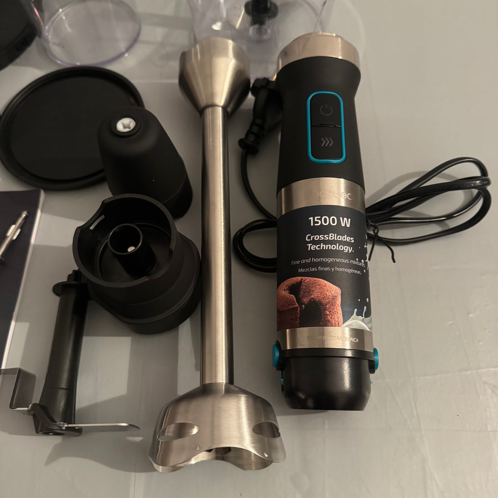 Batidora de mano Cecotec Power TitanBlack 1500 XL PerfectCream&Crush