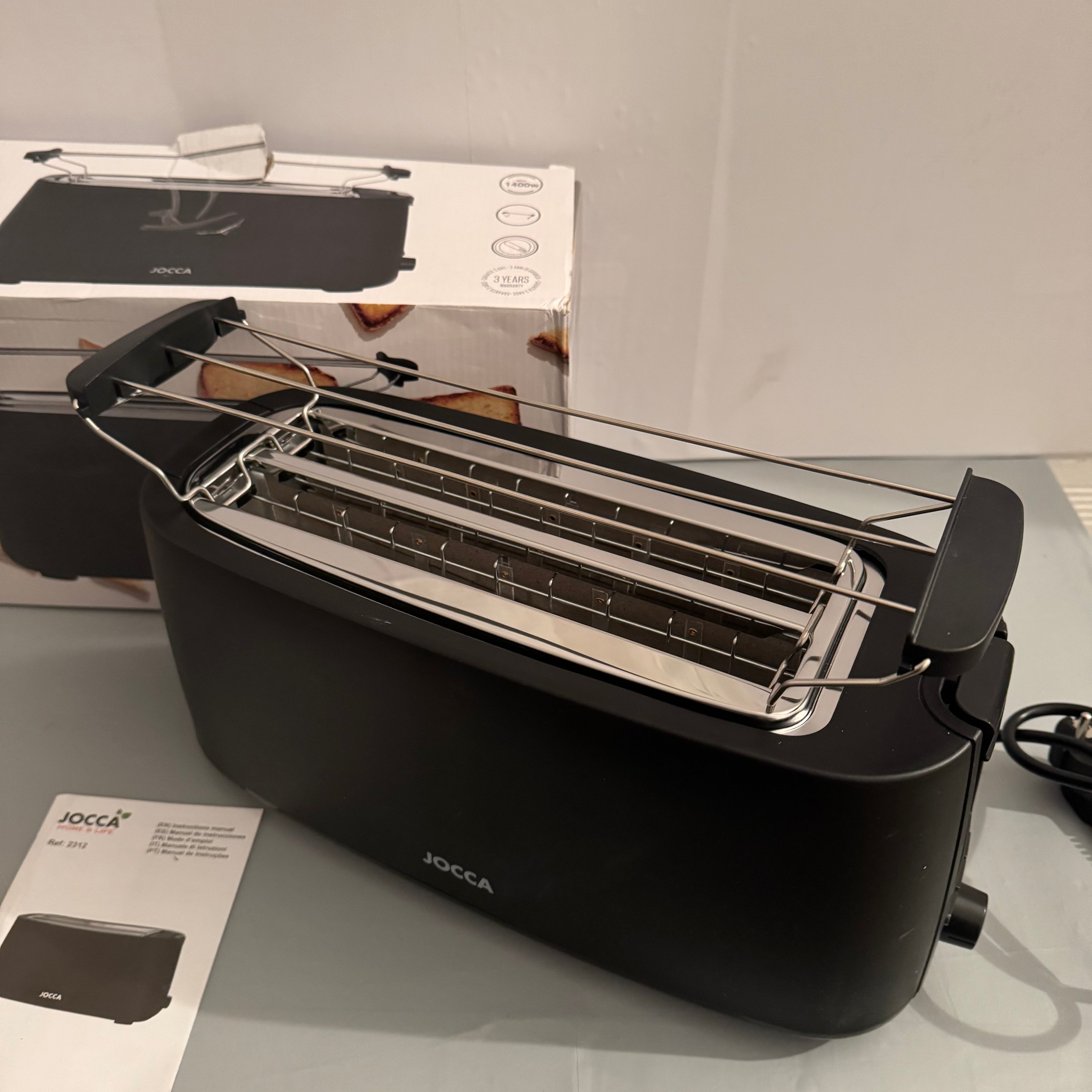 Tostadora Jocca Nature 4 rebanadas negro