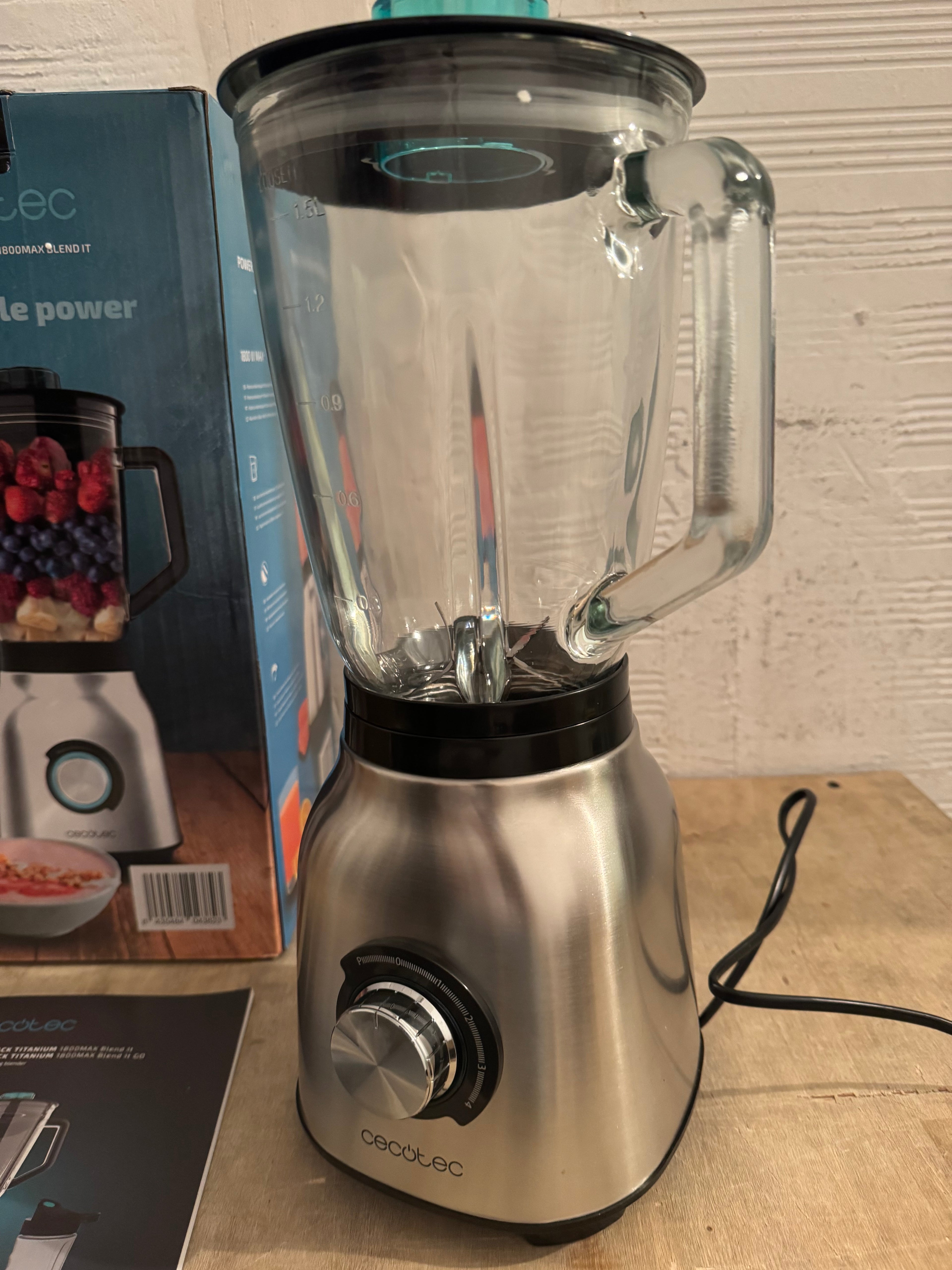 Batidora vaso Cecotec Power Black Titanium 1800MAX