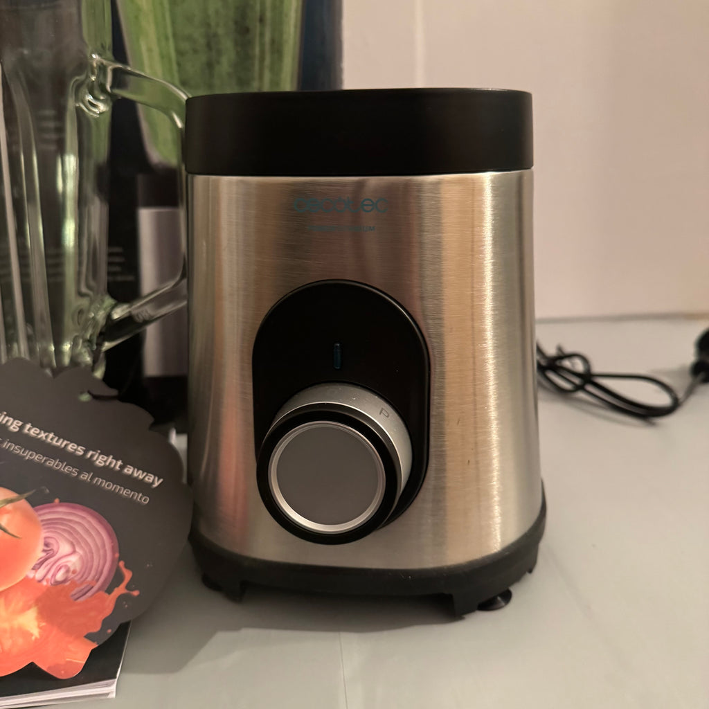 Batidora vaso Cecotec Power Black Titanium 1800MAX Inox