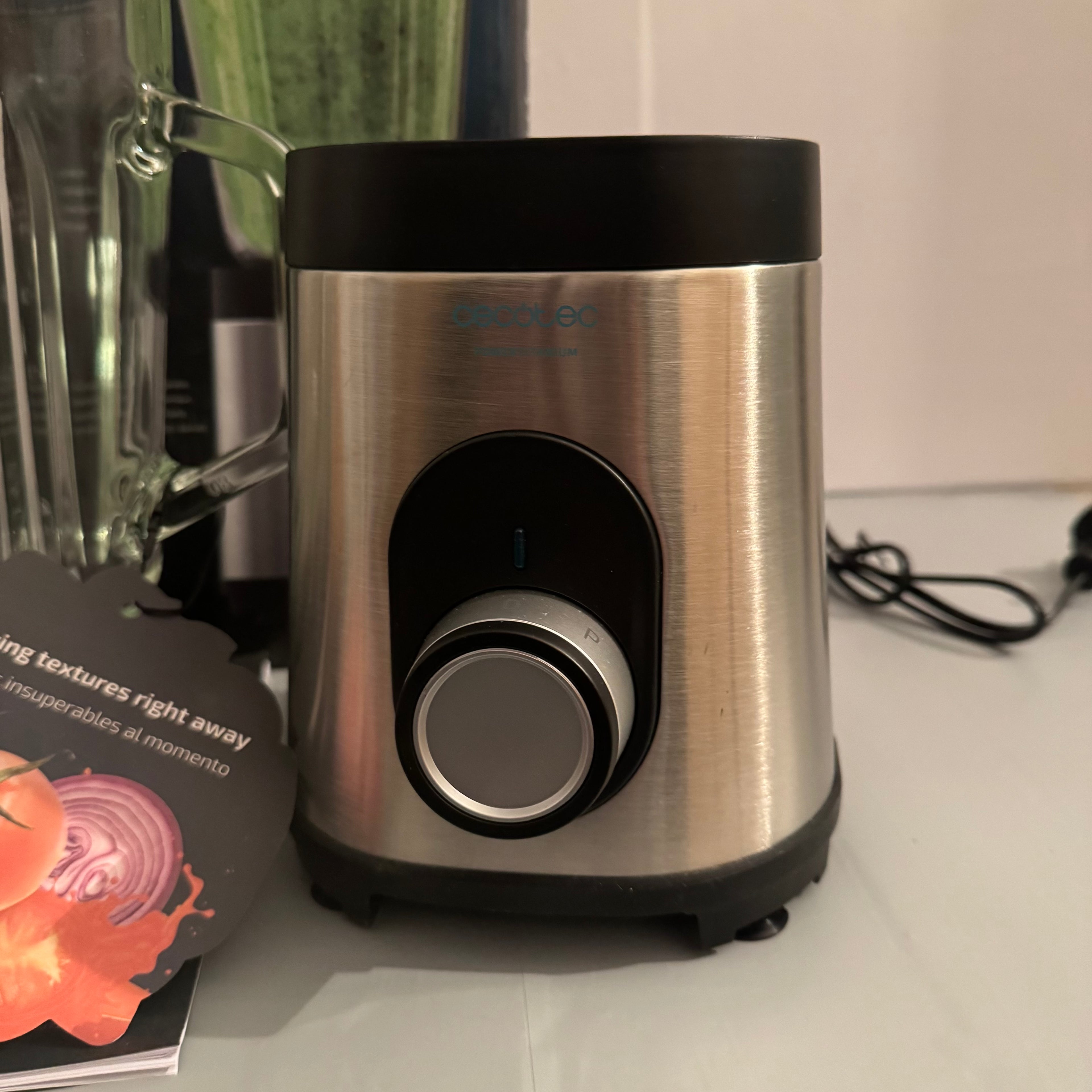 Batidora vaso Cecotec Power Black Titanium 1800MAX Inox