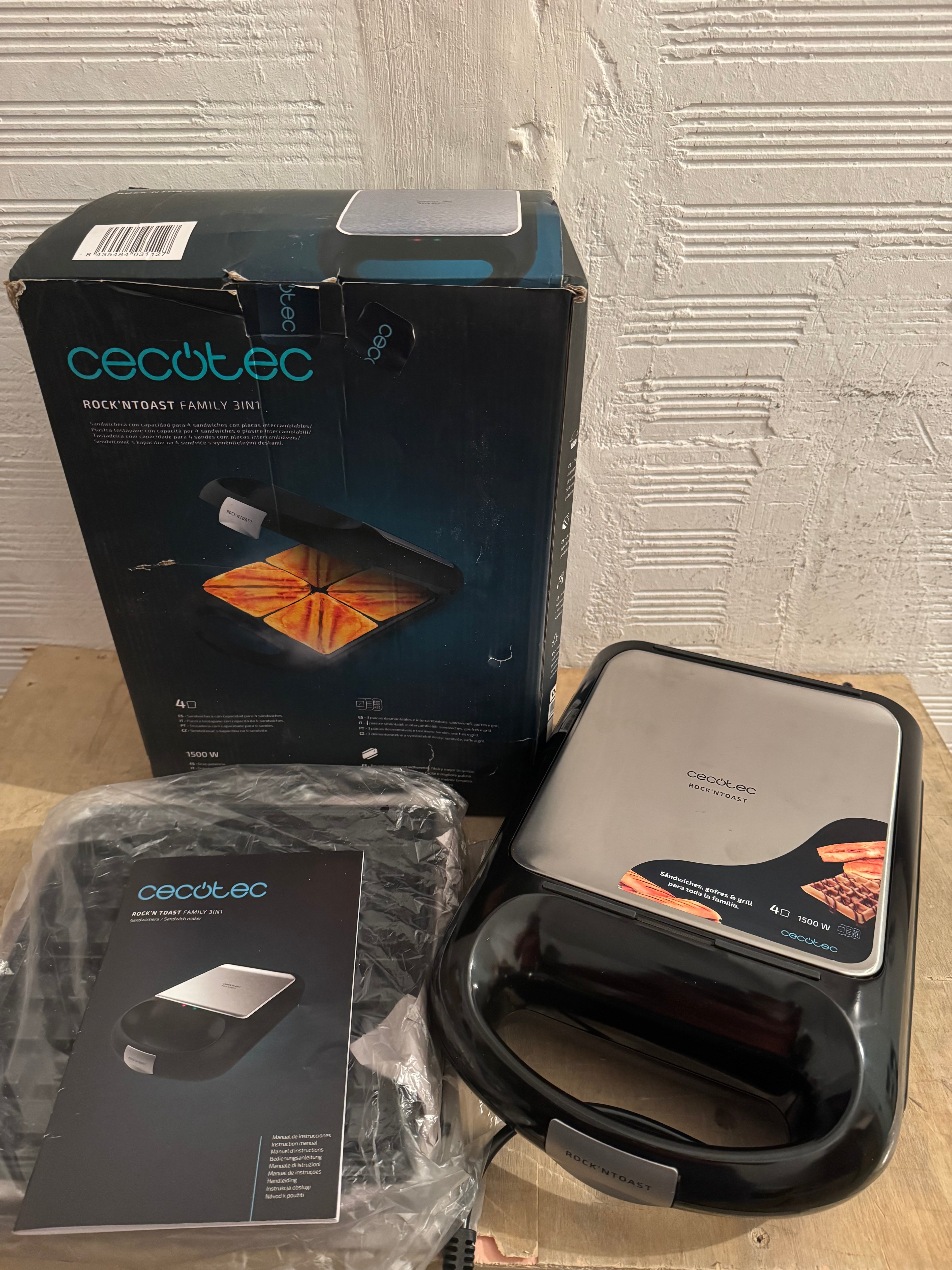 Sandwichera Cecotec Rock’nToast Family 1500 W