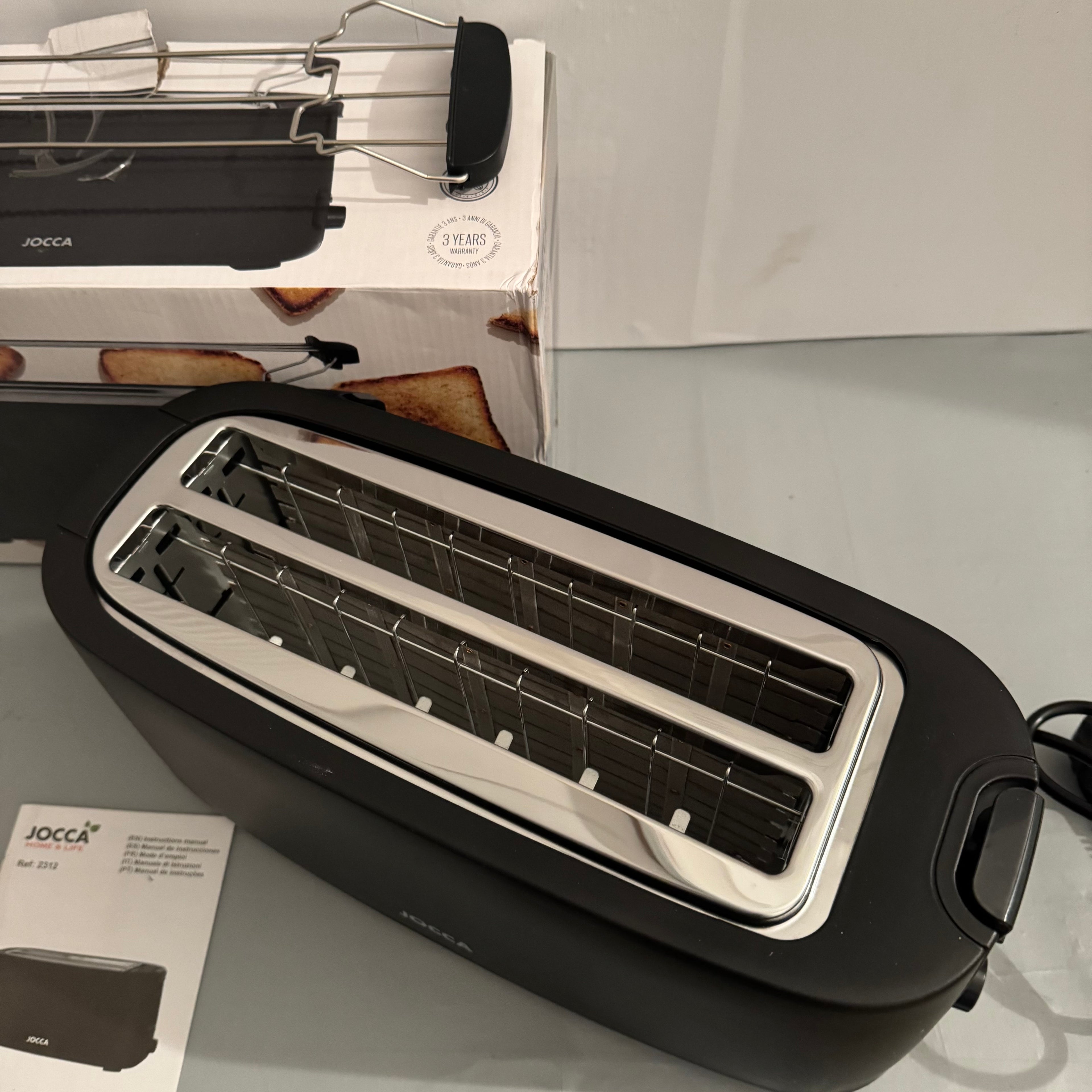 Tostadora Jocca Nature 4 rebanadas negro