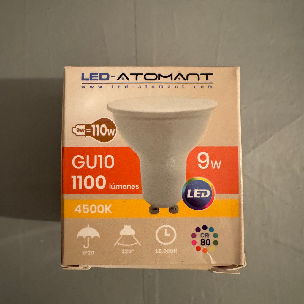 Pack 5 bombillas LED ATOMANT GU10 9W 4500K 1100 lm