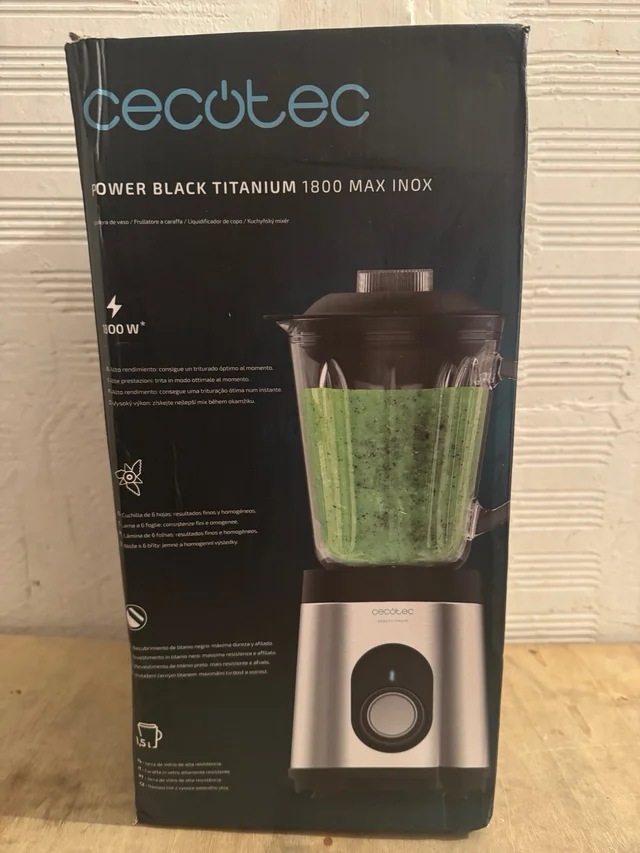 Batidora de vaso Cecotec Power Black Titanium 1800MAX
