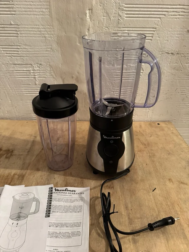 Batidora de vaso Moulinex Blend&Go LM1B1D 300W Inox