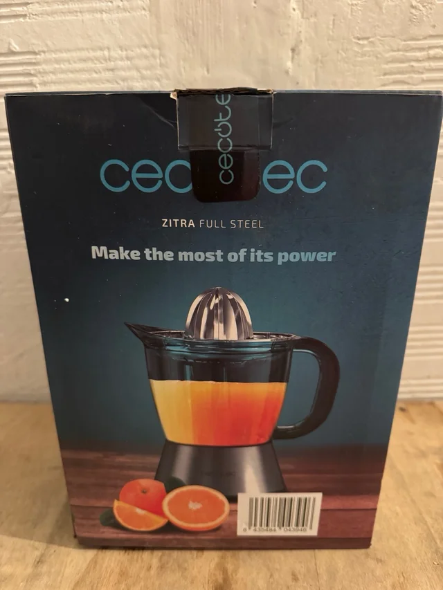 Exprimidor Cecotec Zitra Full Steel 60W 1L