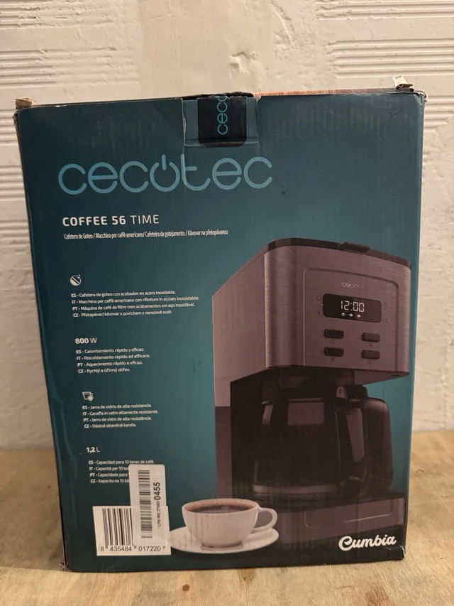Cafetera de goteo Cecotec Coffee 56 Time AVERIADA