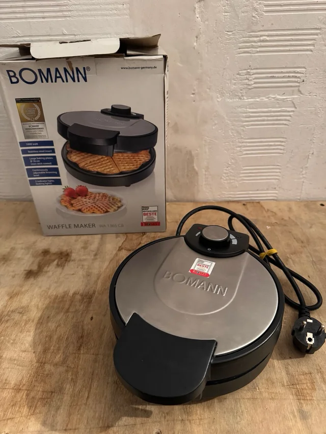 Gofrera Bomann WA 1365 CB 1000W Inox Gris